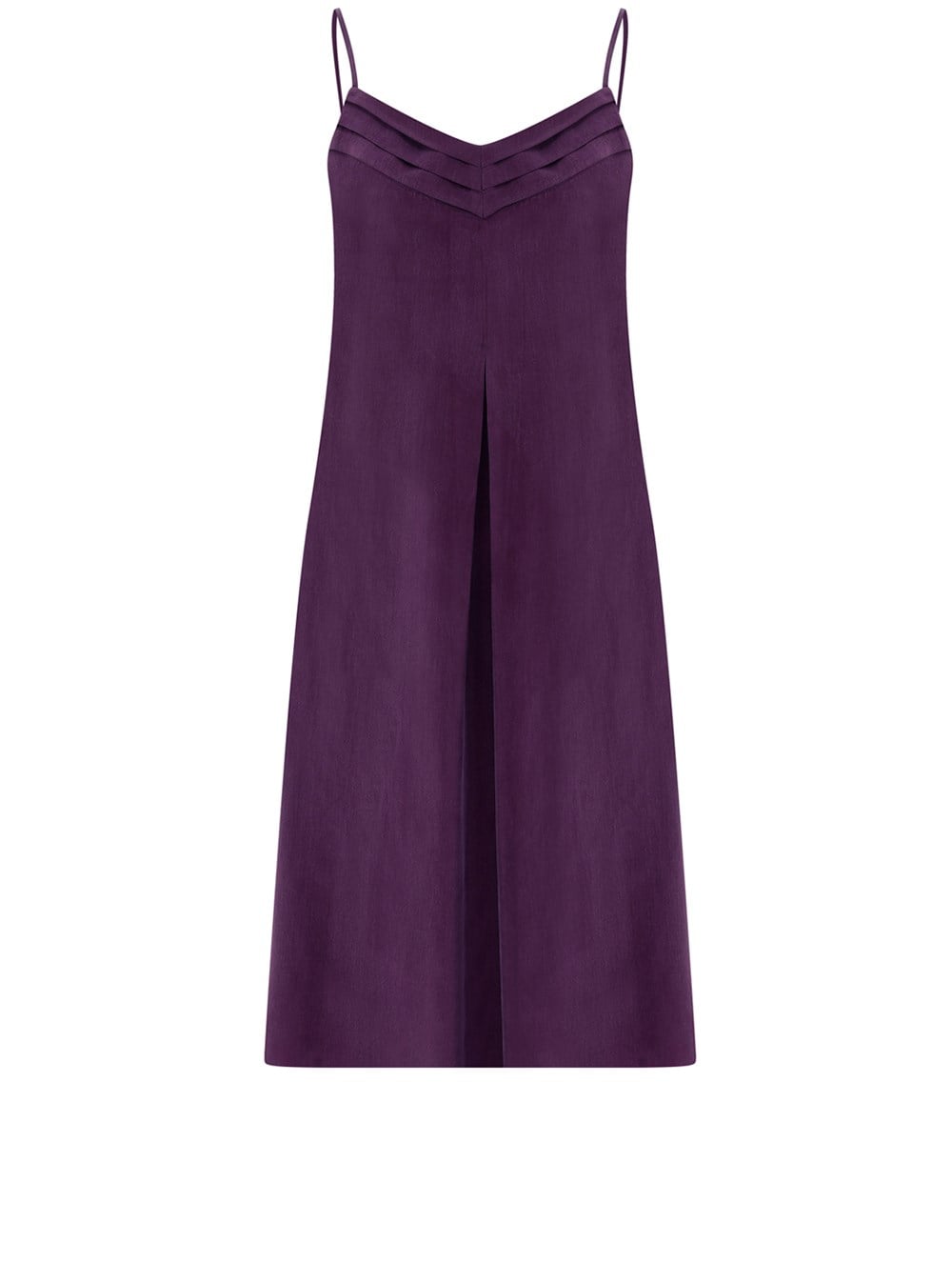 Strap Vegan Cupro Nightdress in Plum Colour