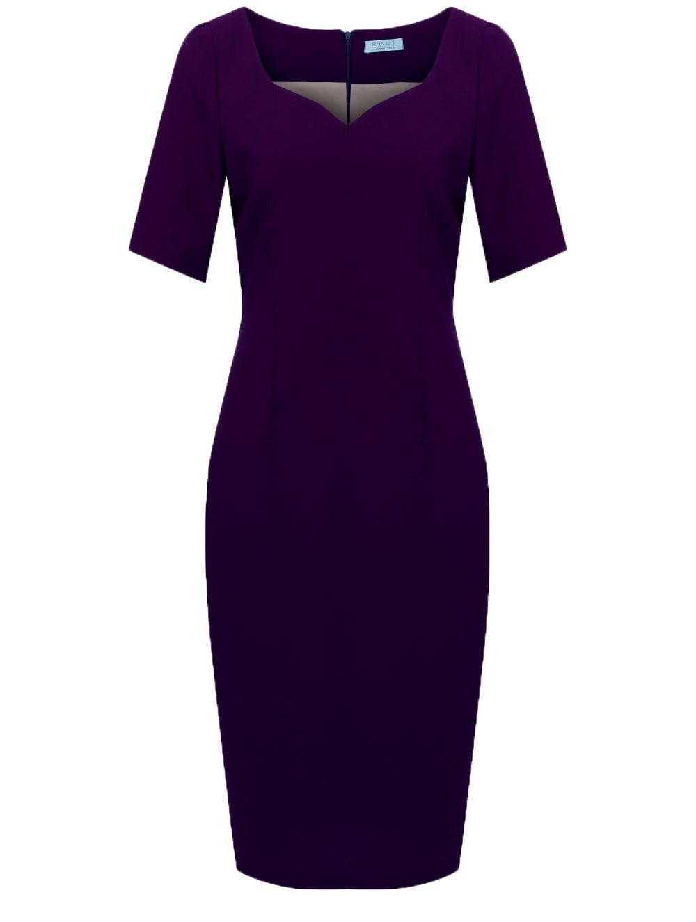 Sweetheart Crepe Dress in Purple Colour