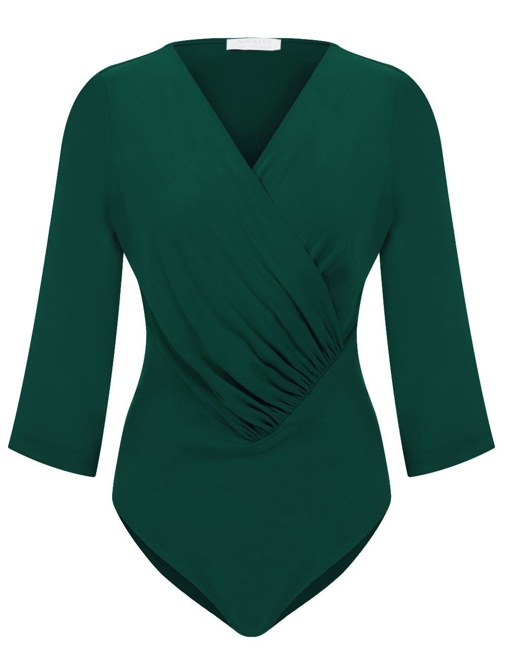 Vegan Cupro-Viscose Bodysuit in Green Colour