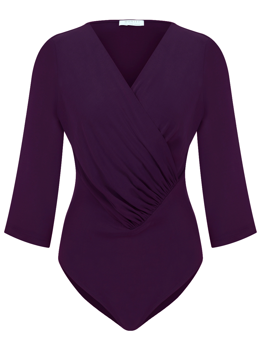 Vegan Cupro-Viscose Bodysuit in Plum Colour