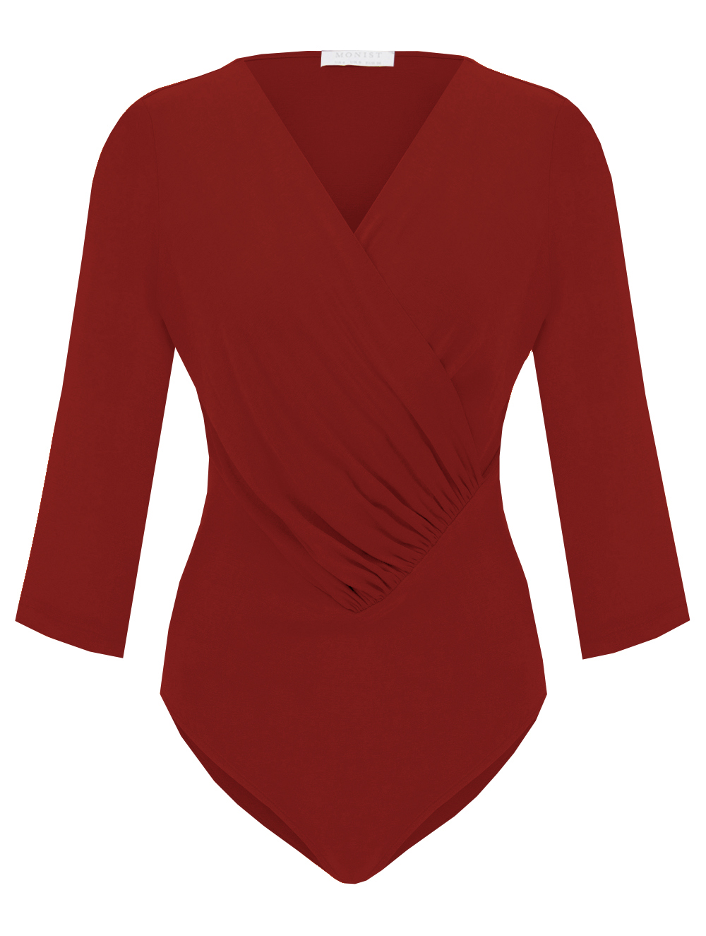 Vegan Cupro-Viscose Bodysuit in Red Colour