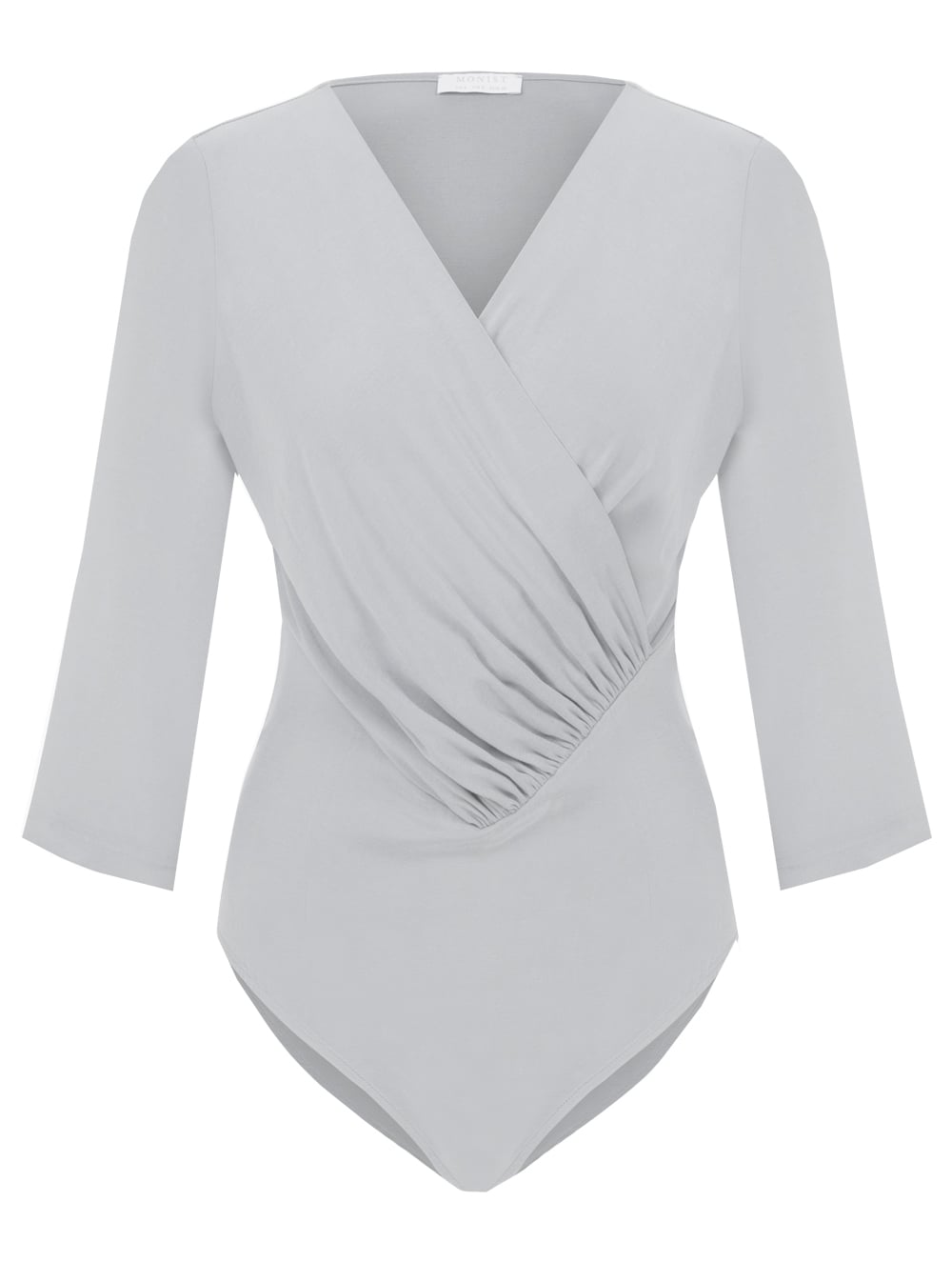 Vegan Cupro-Viscose Bodysuit in Stone Colour