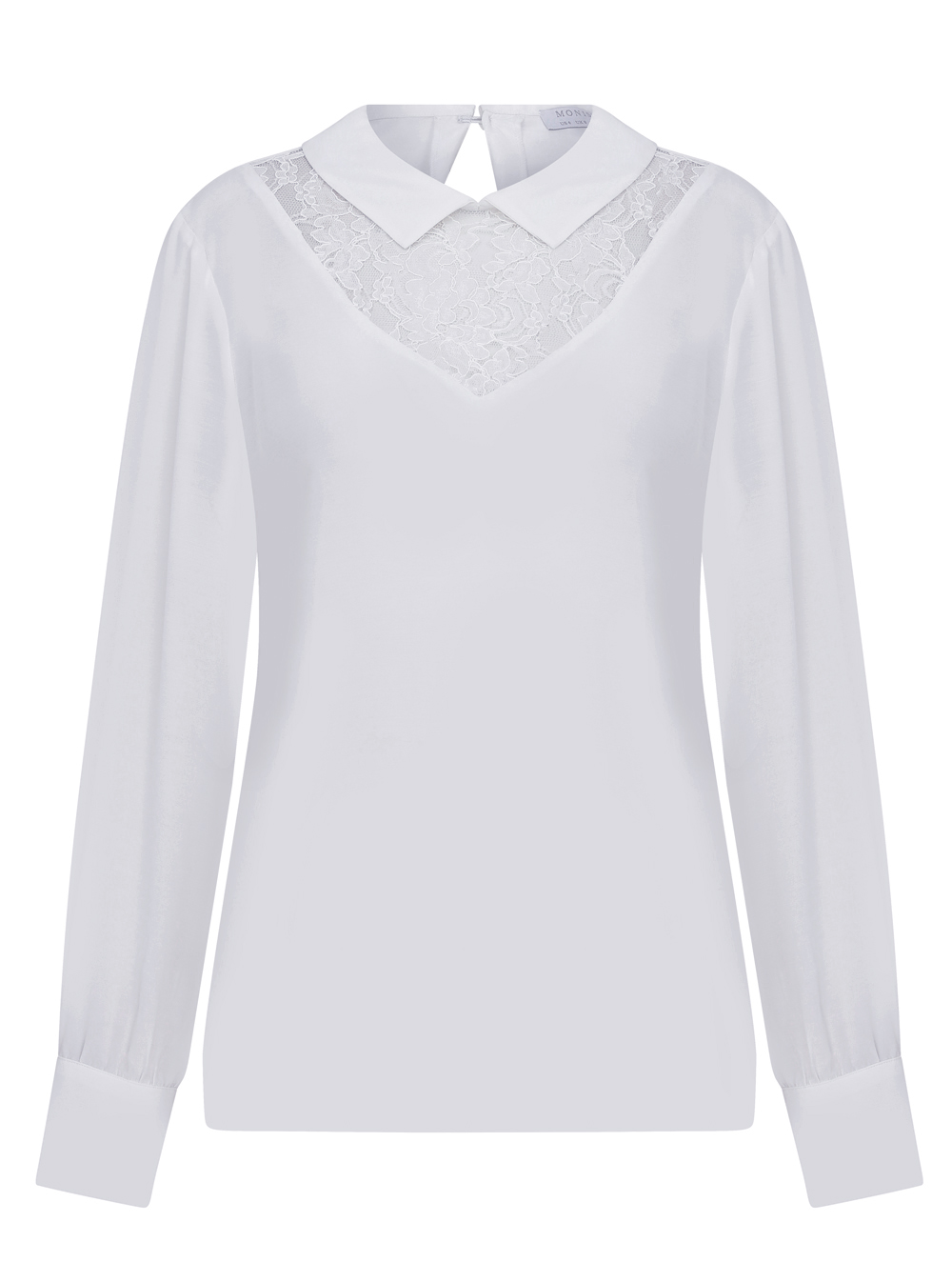 Vegan Viscose Blouse in White Colour with Lace Part