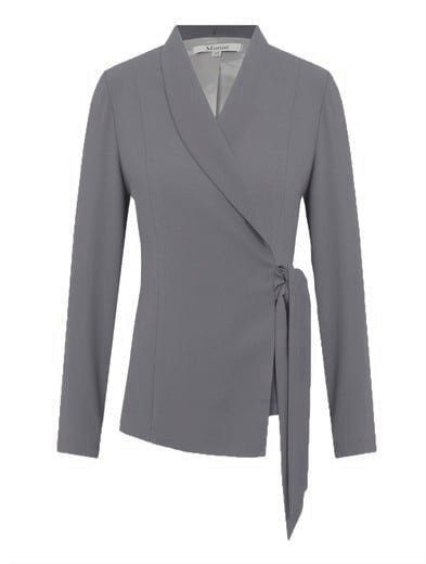 Wrap Jacket in Grey Colour