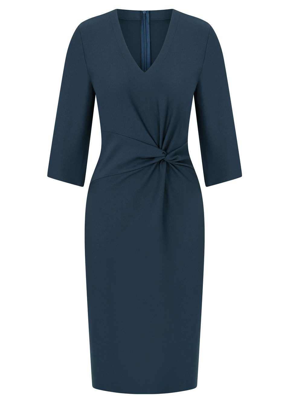 Front Twist Dress in Green Colour