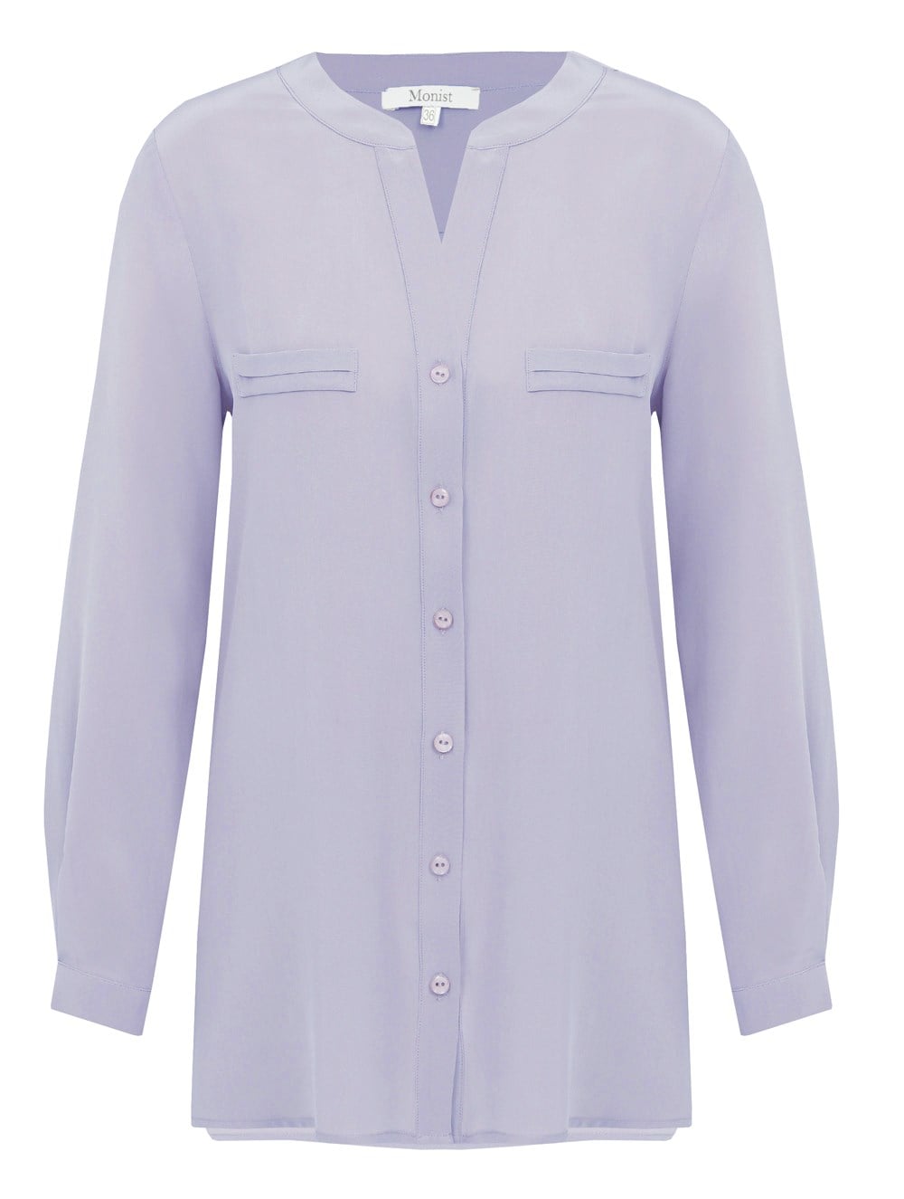 Casual Silk Blouse in Lilac Colour