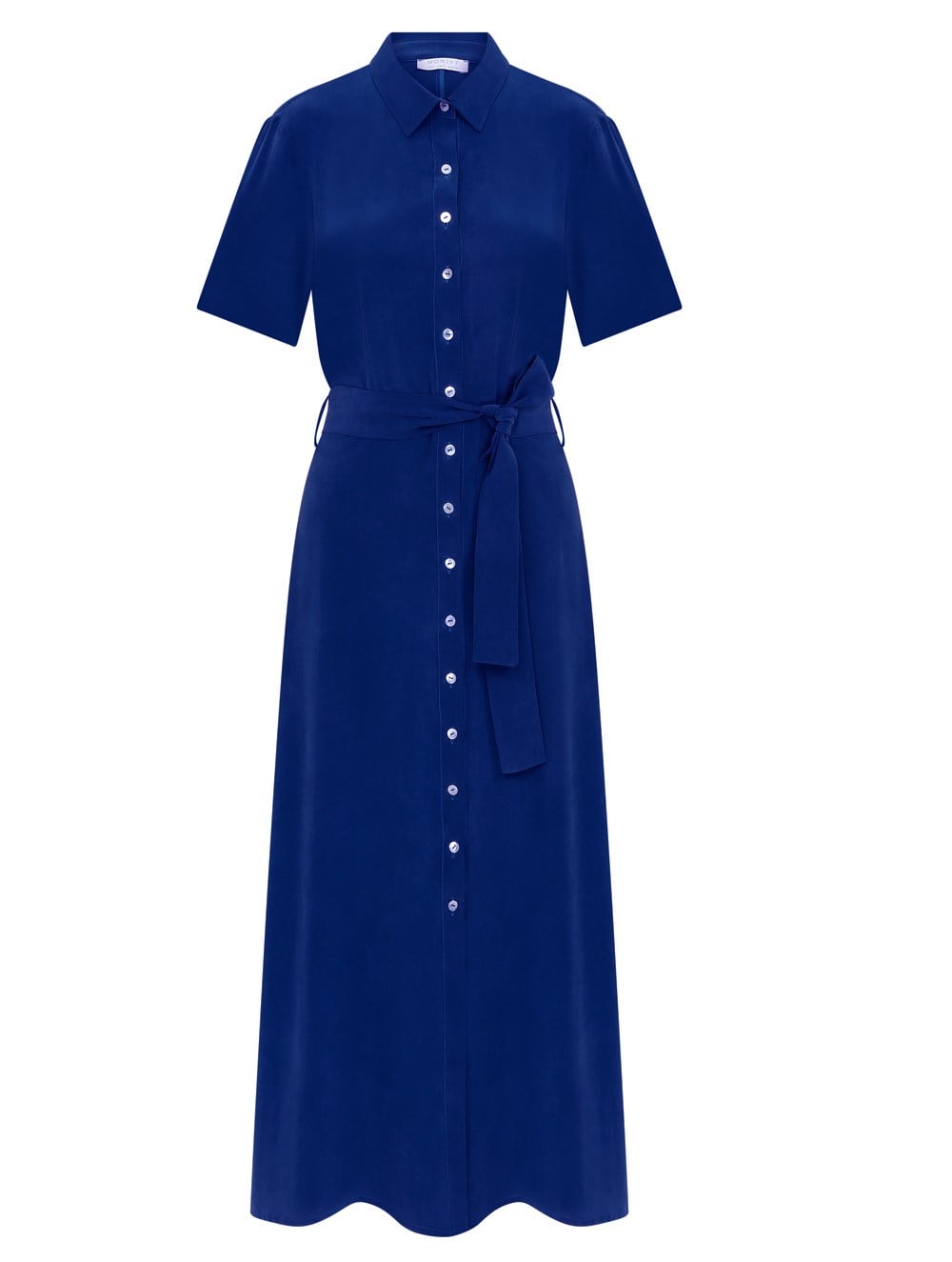 Classic  A Line Vegan Shirt Dress in Electric Colour