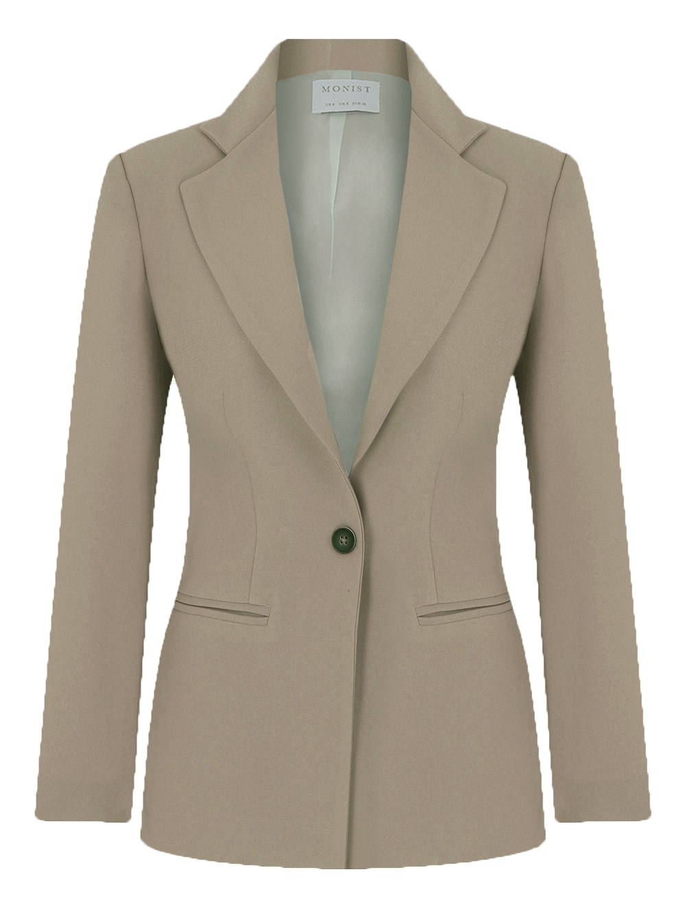 Classic Crepe Blazer in Beige Colour