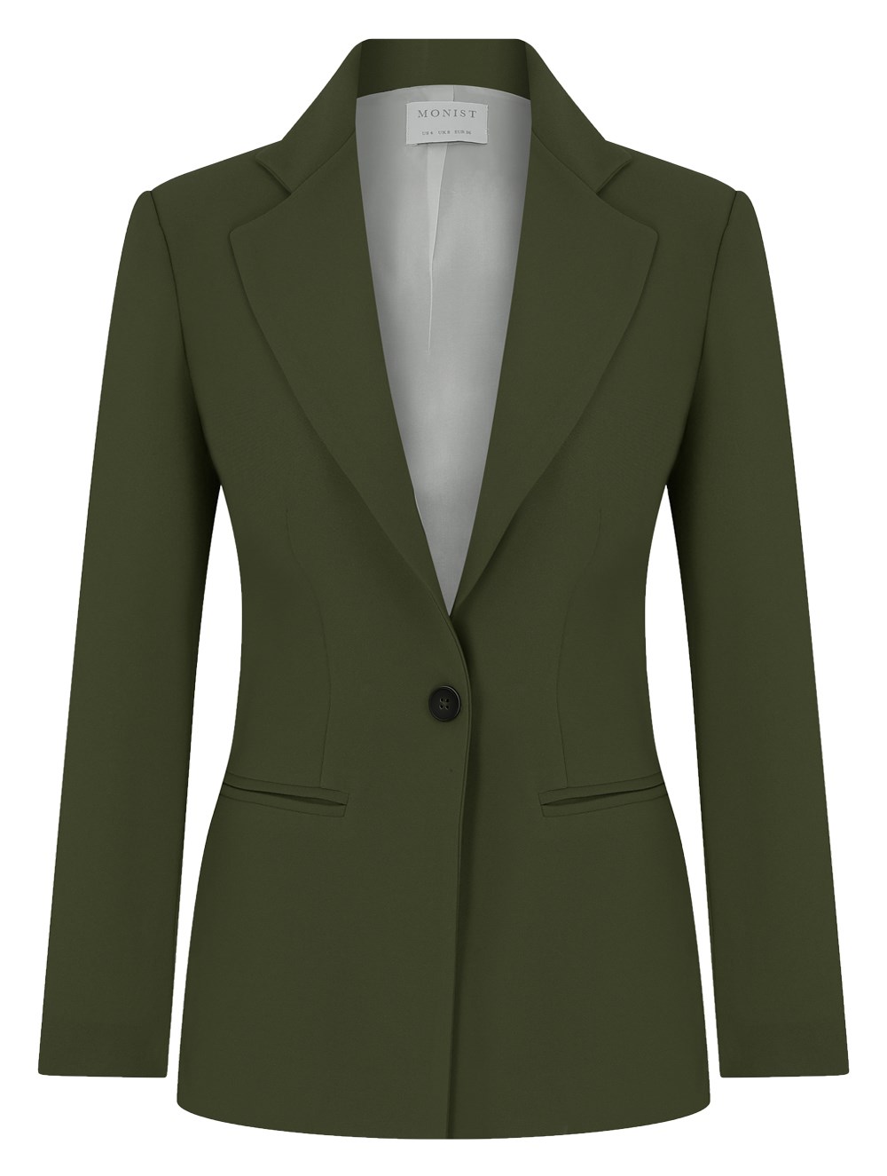 Classic Crepe Blazer in Khaki Colour