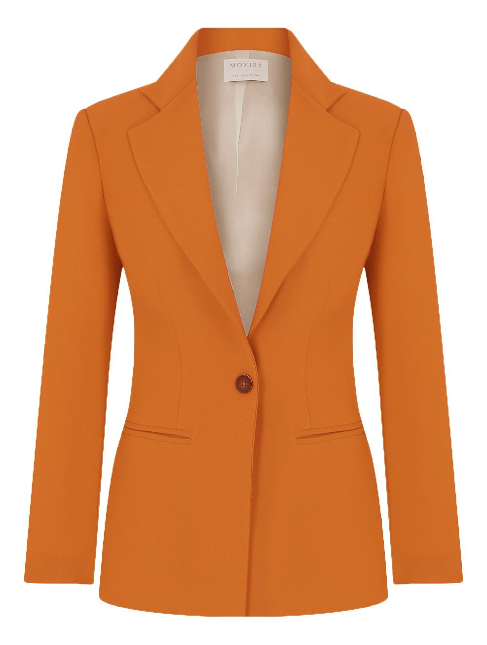 Classic Crepe Blazer in Orange Colour