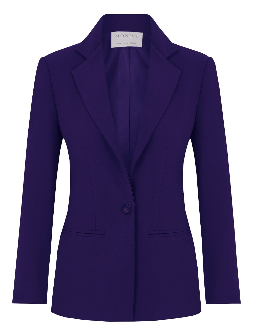Classic Crepe Blazer in Purple Colour