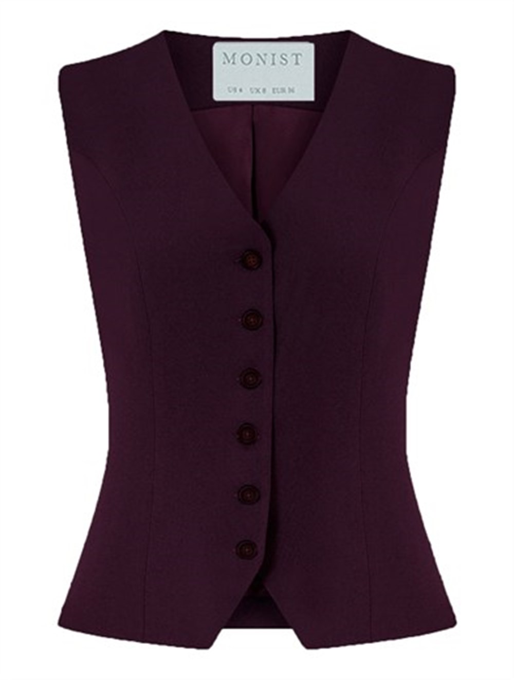 Classic Crepe Vest in Plum Colour