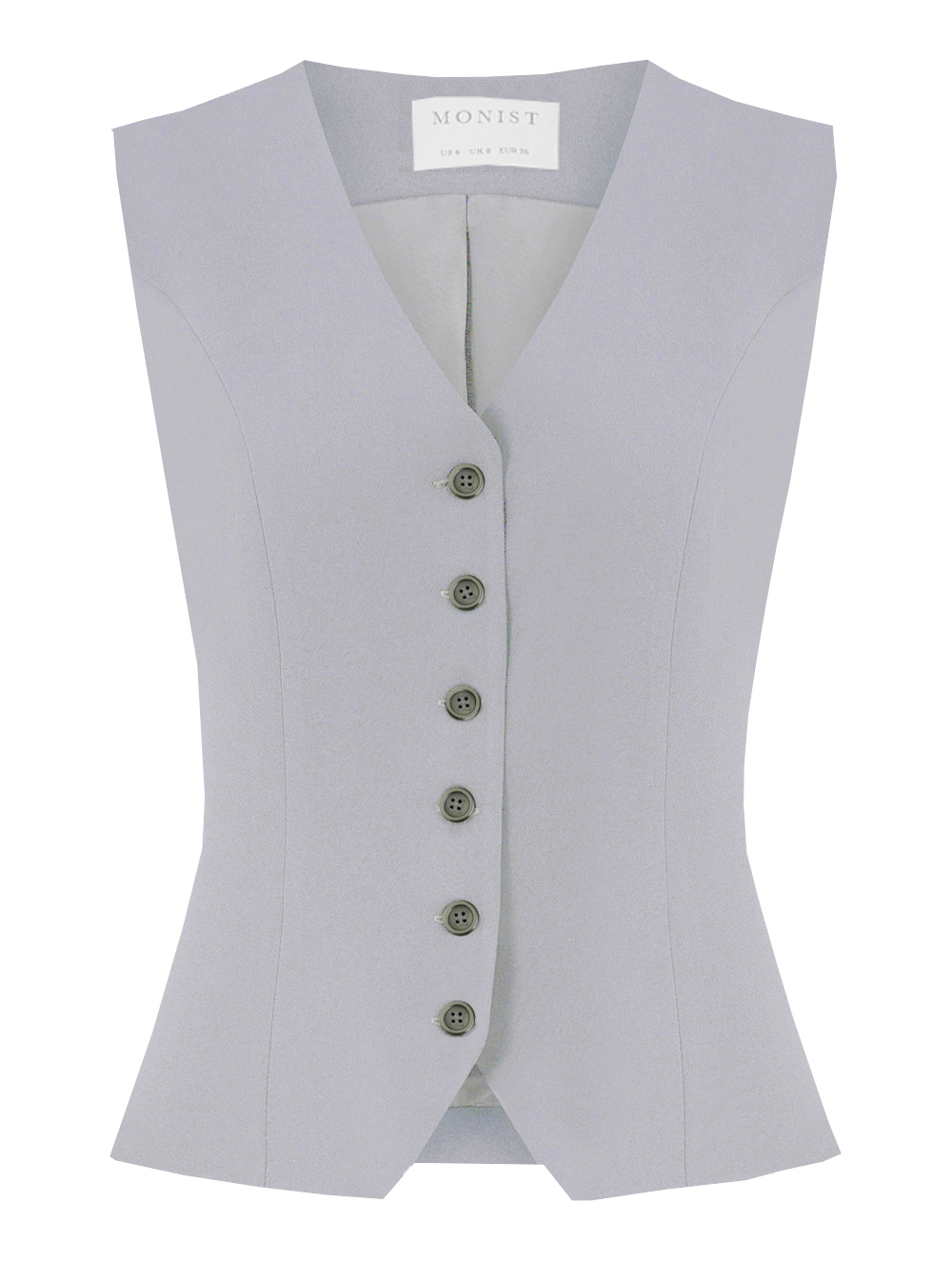 Classic Crepe Vest in Stone Colour RK 138