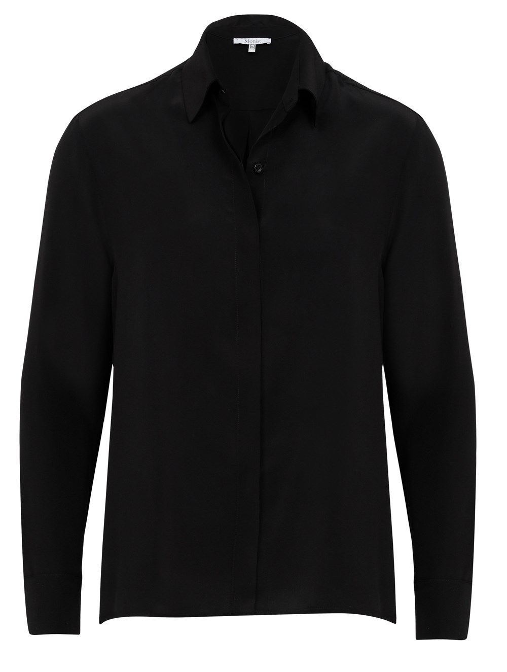 Classic Silk Shirt in Black Colour