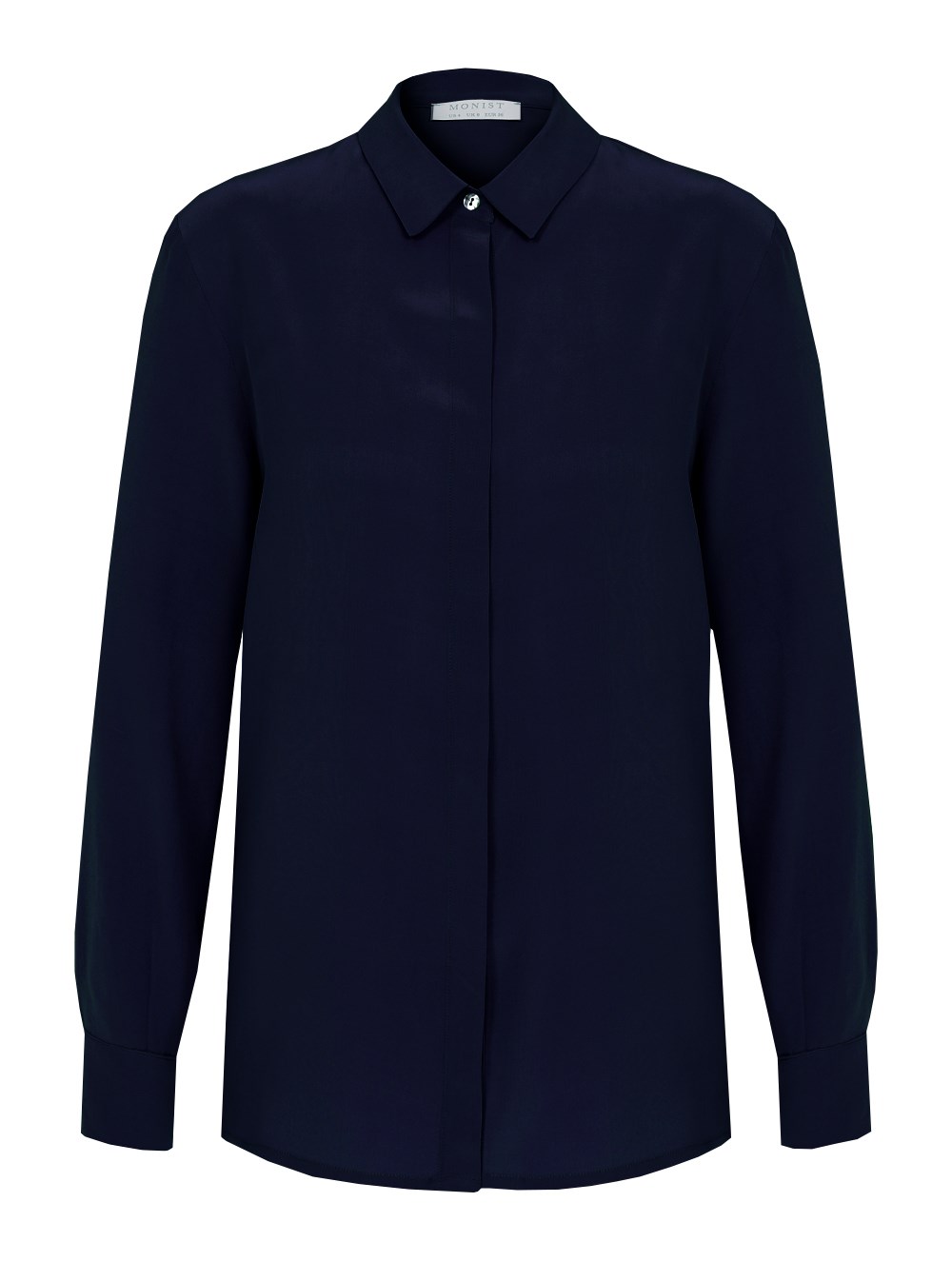 Classic Silk Shirt in Navy Colour