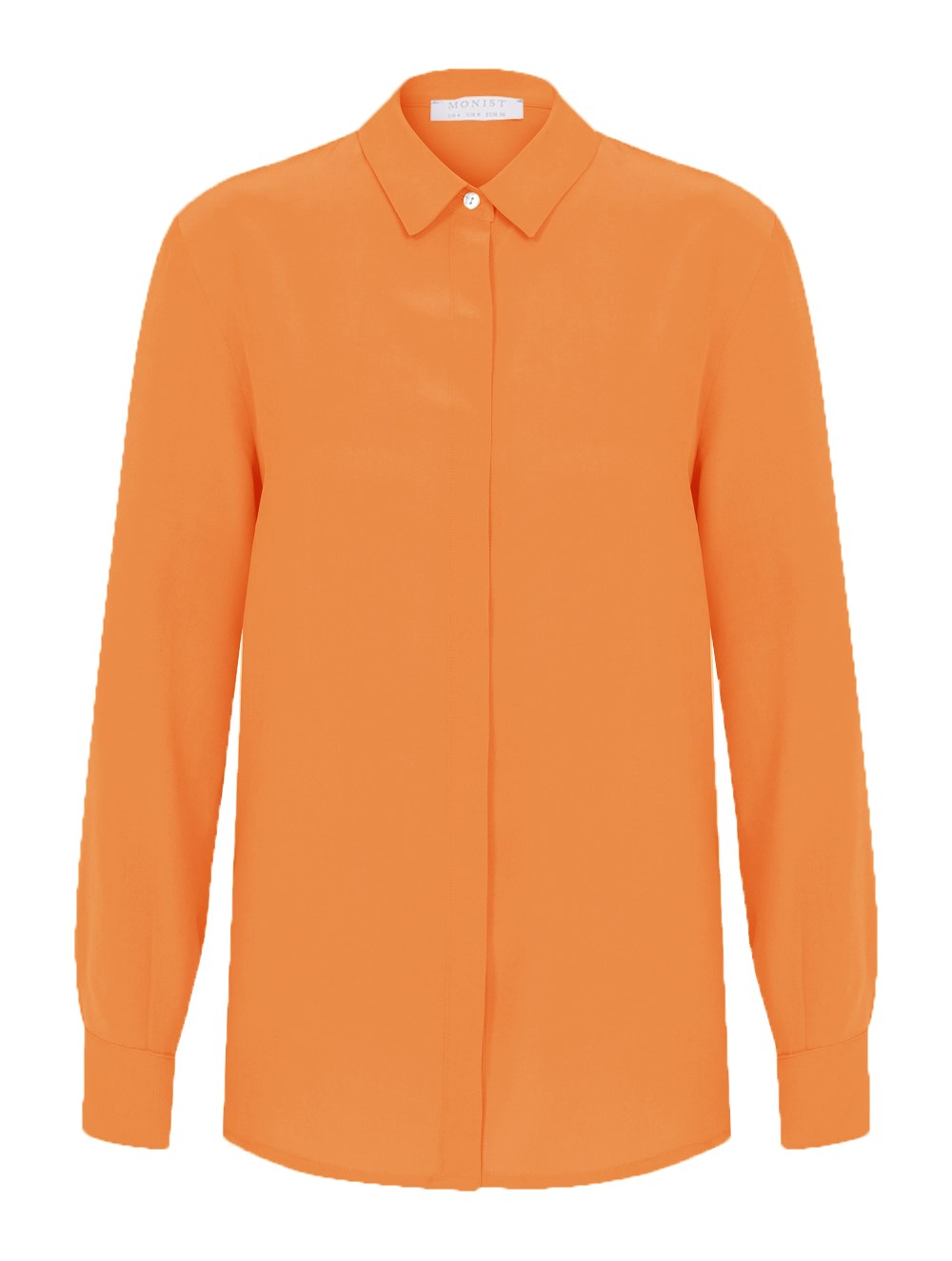 Classic Silk Shirt in Orange Colour