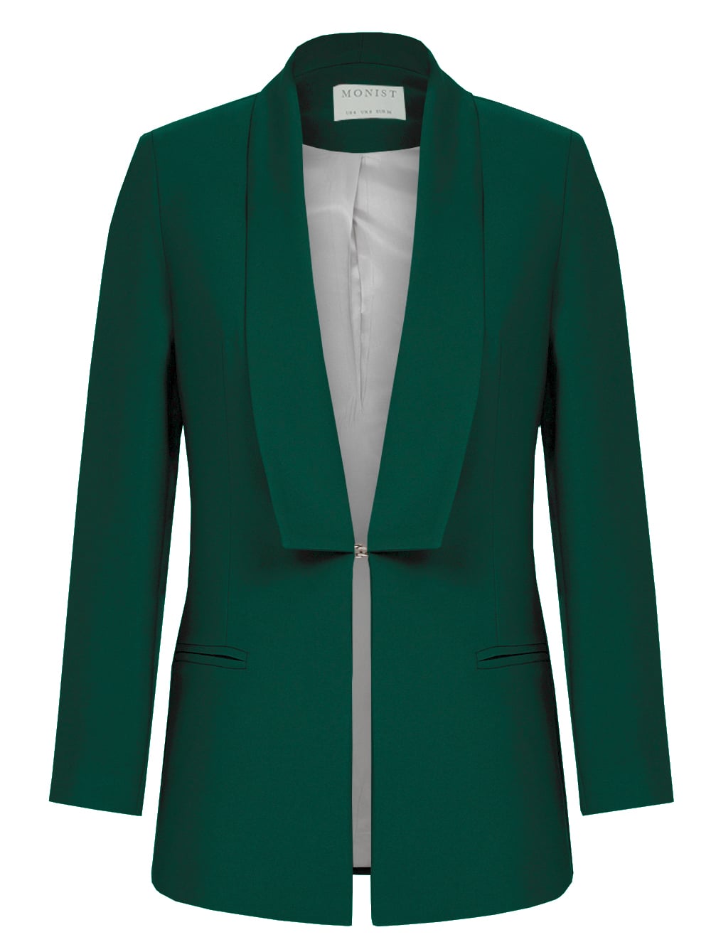 Corner Collar Crepe Jacket in Green Colour RK 107