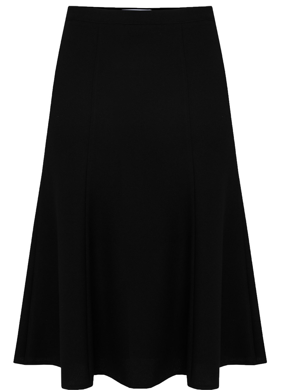 Crepe Paneled Skirt in Black Colour