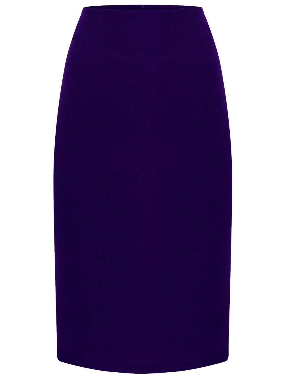 Crepe Pencil Skirt in Purple Colour