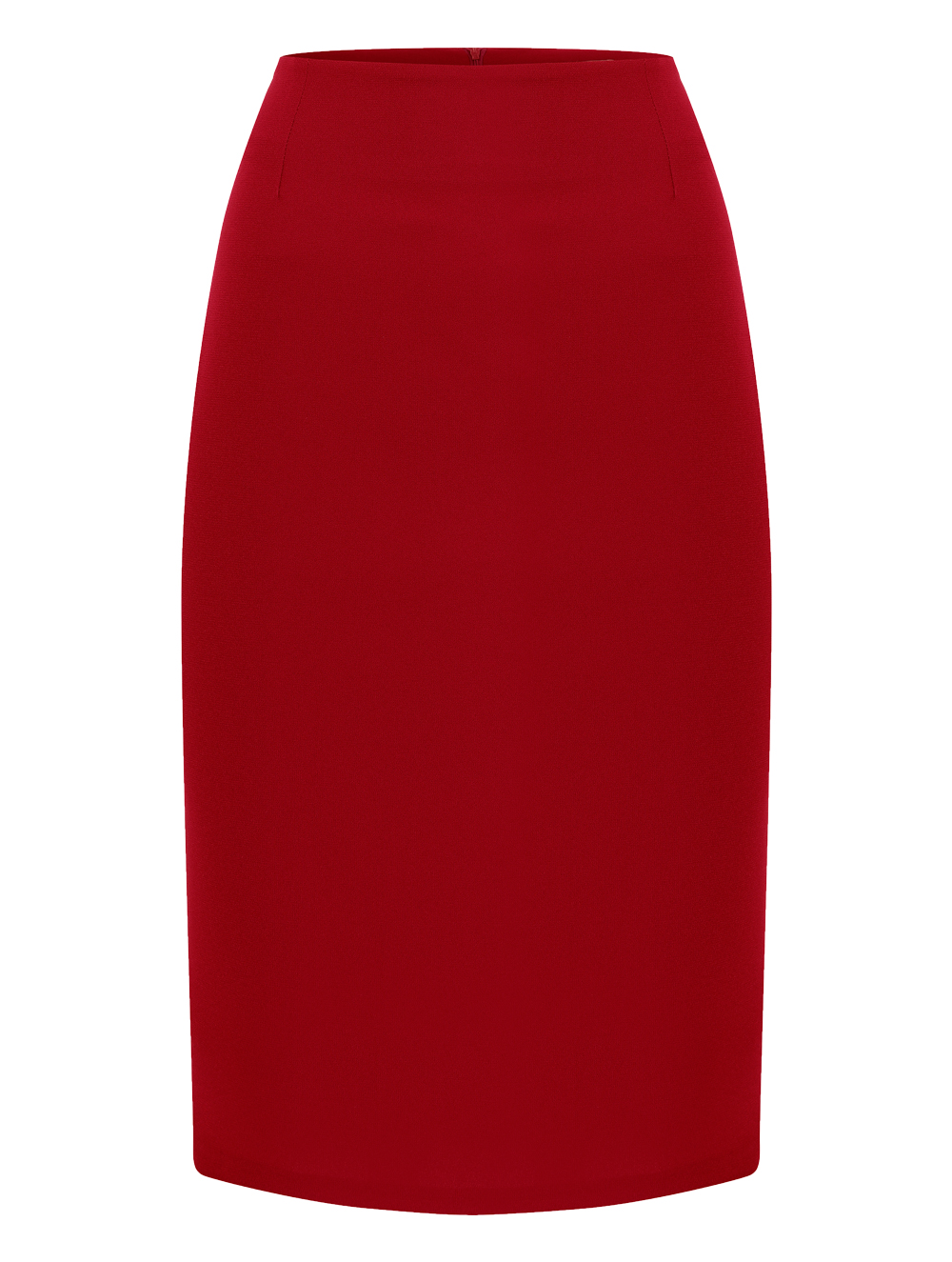 Crepe Pencil Skirt in Red Colour RK 216