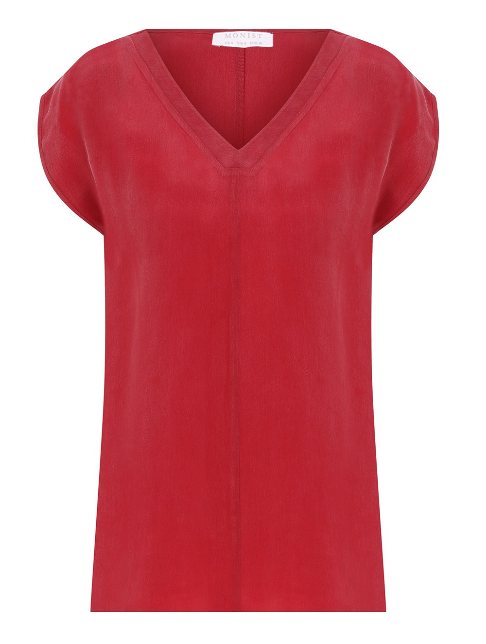 Drop Shoulder Blouse in Vermilion Colour