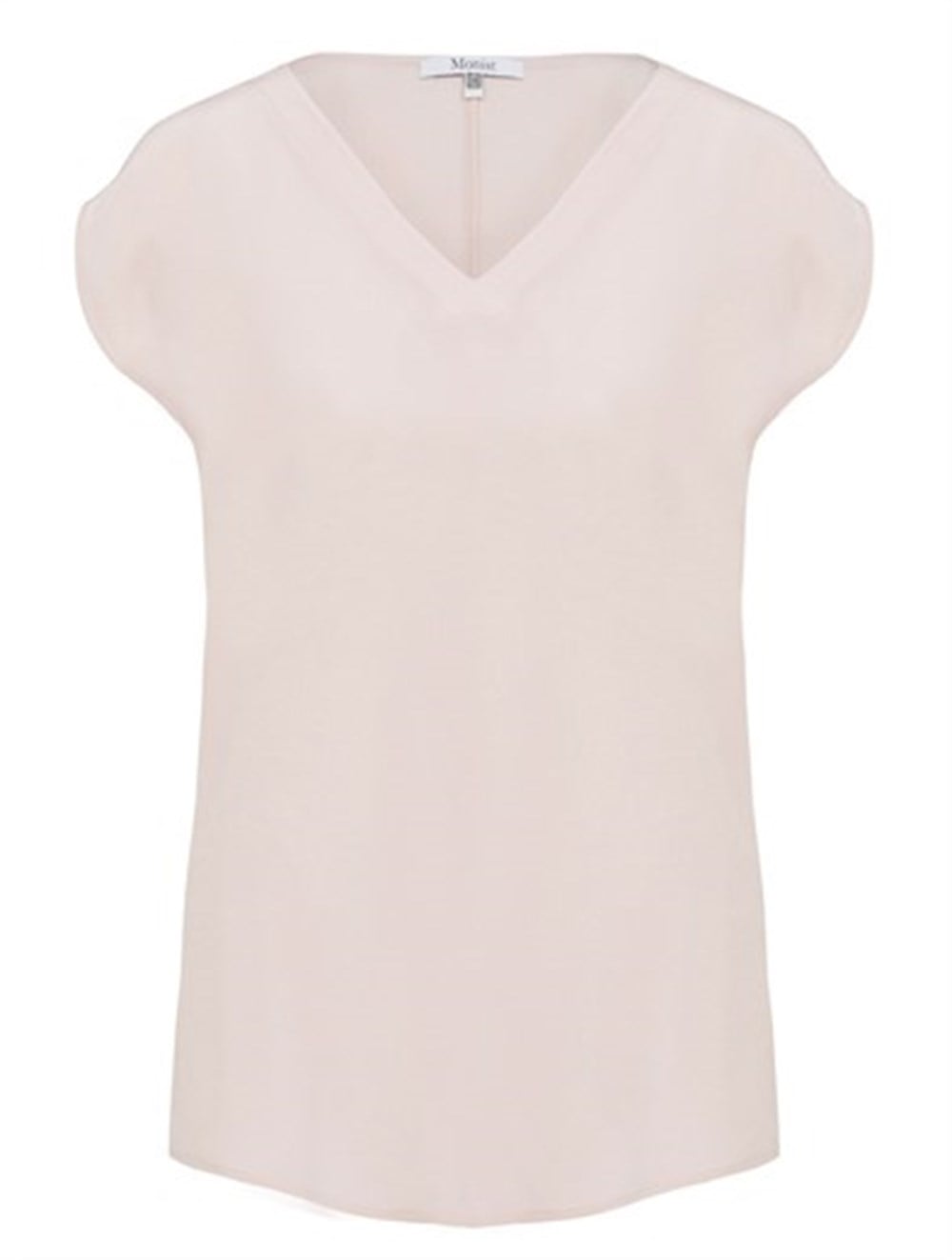 Drop Shoulder Silk Blouse in Pink Colour