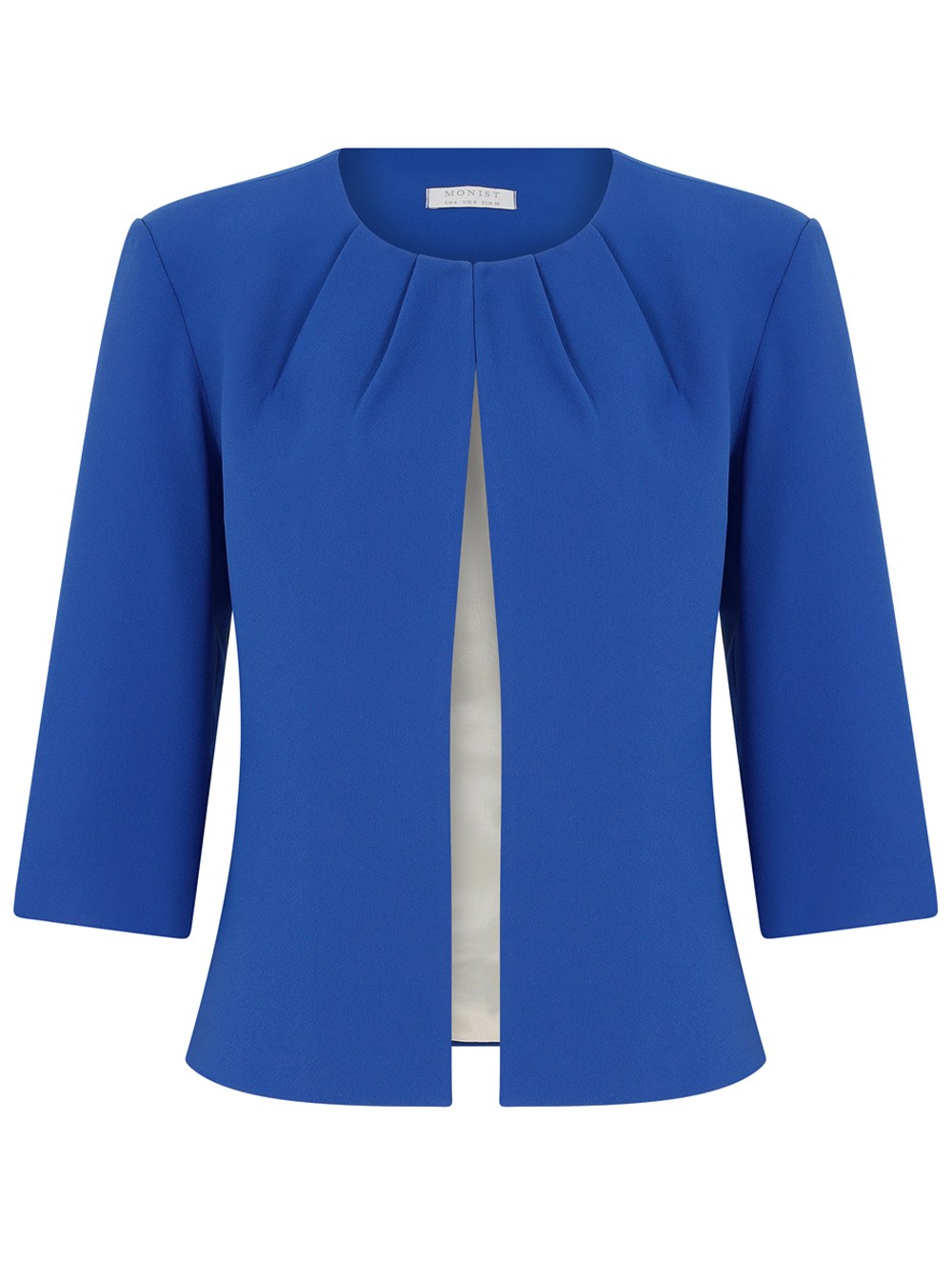 Folded Collar Jacket in Blue Colour