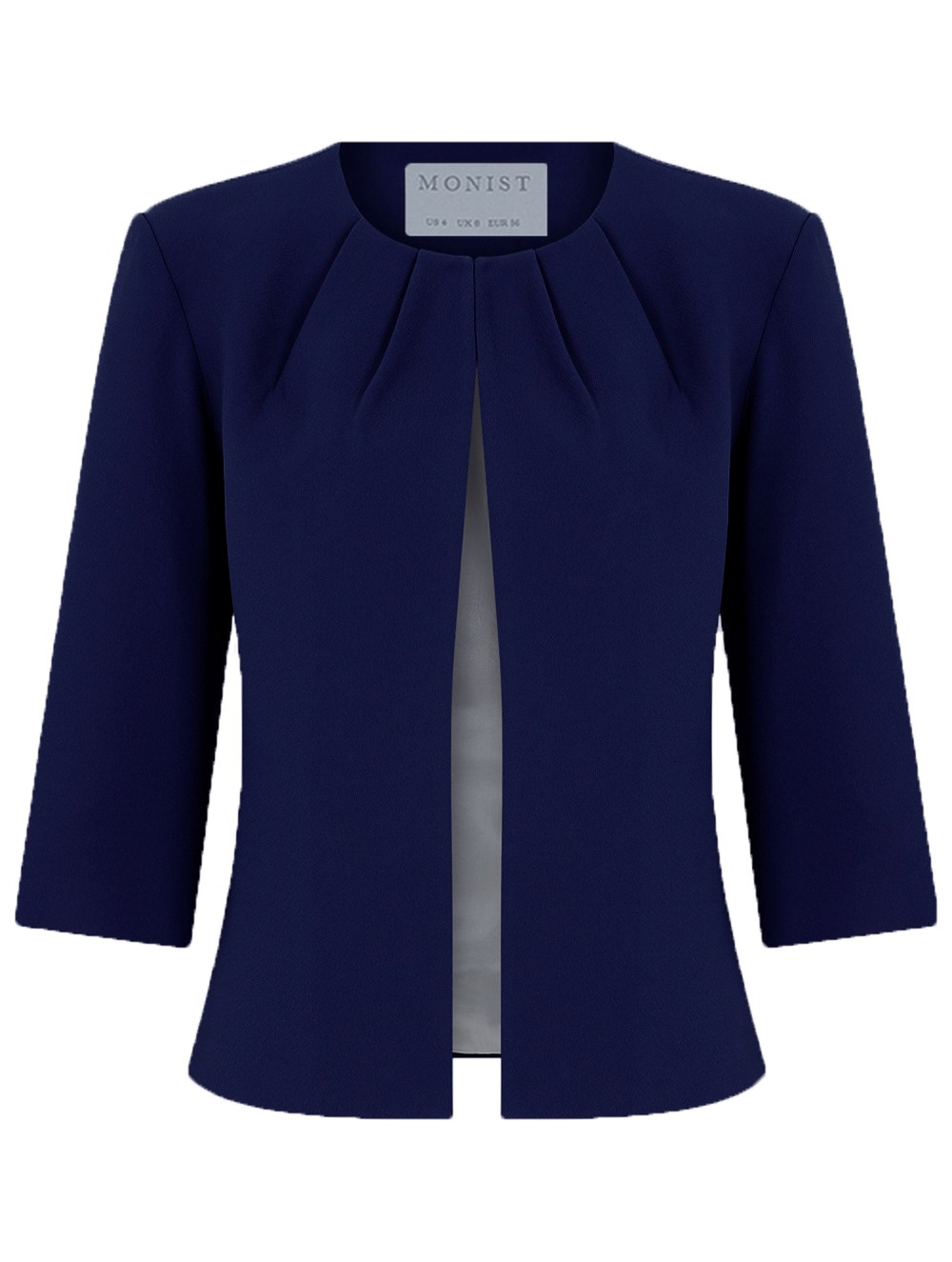 Folded Collar Jacket in Dark Blue Colour