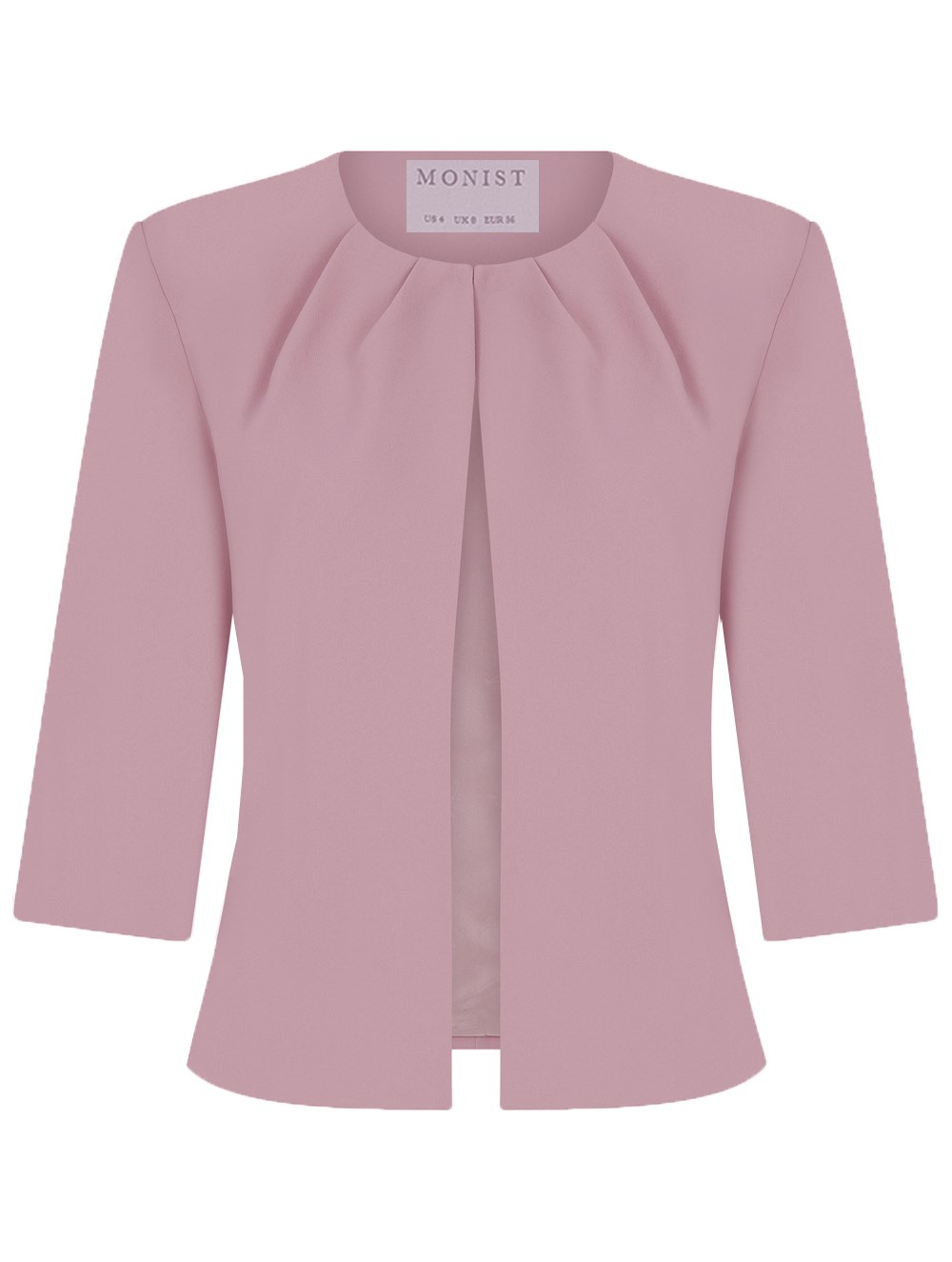 Folded Collar Jacket in Pink Colour