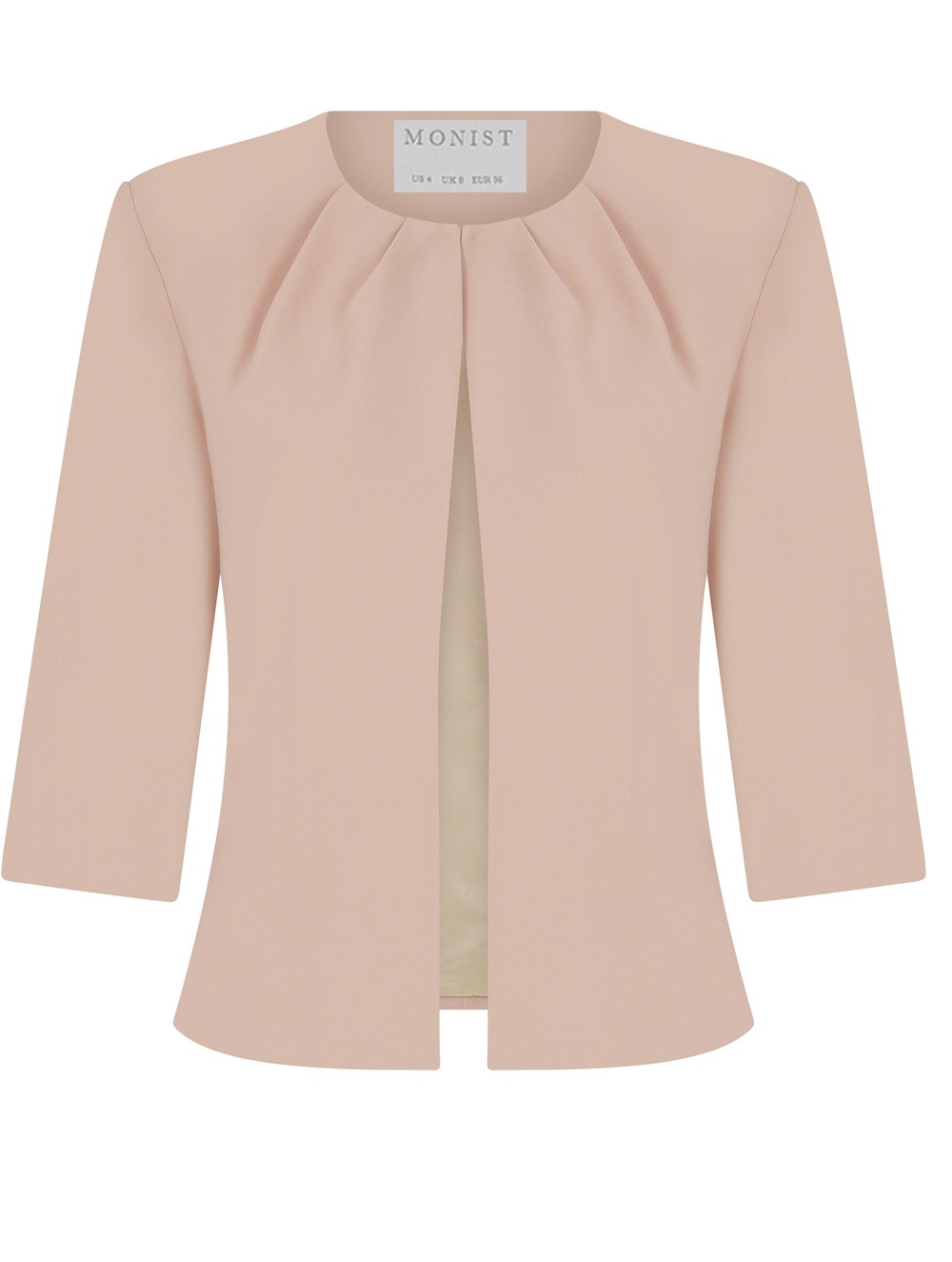 Folded Collar Jacket in Powder Colour