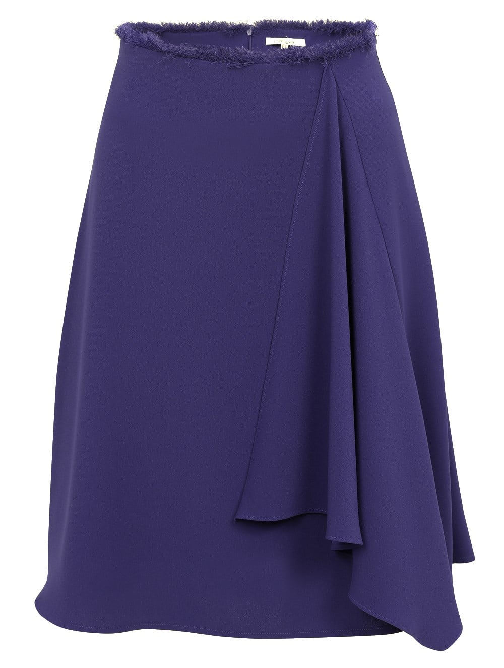 Fringe Detailed Crepe Skirt in Lavender Colour