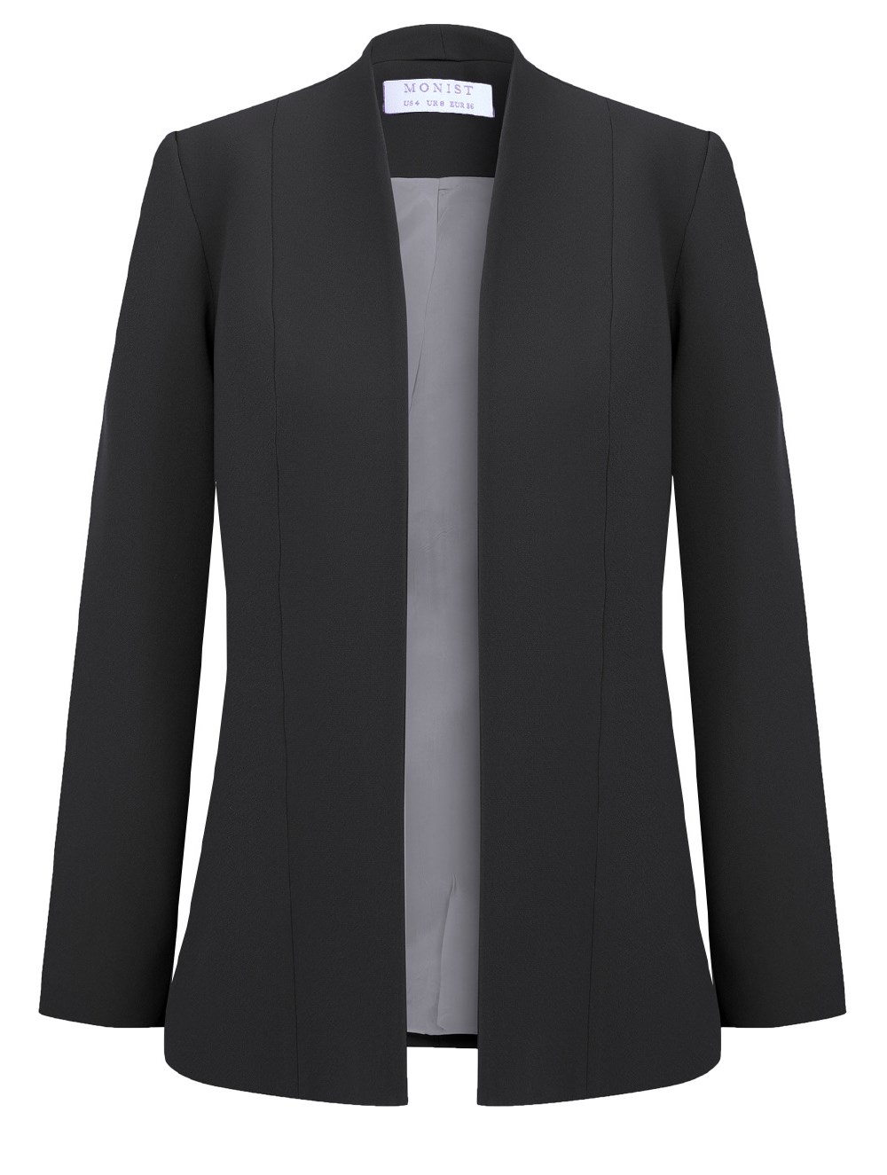 High Collar Crepe Jacket in Anthracite Colour