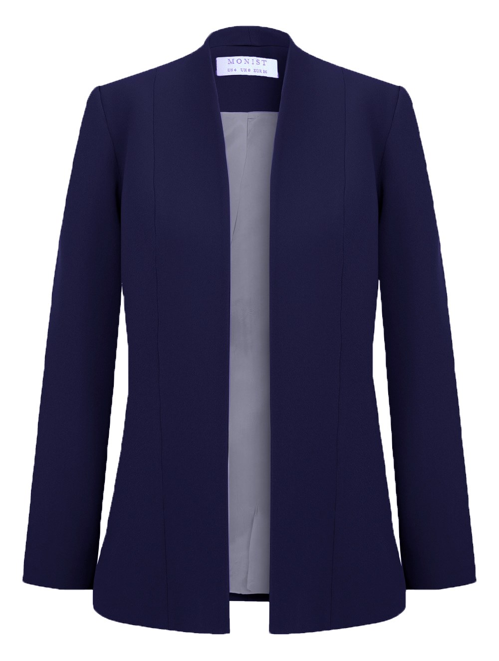 High Collar Crepe Jacket in Lavender Colour