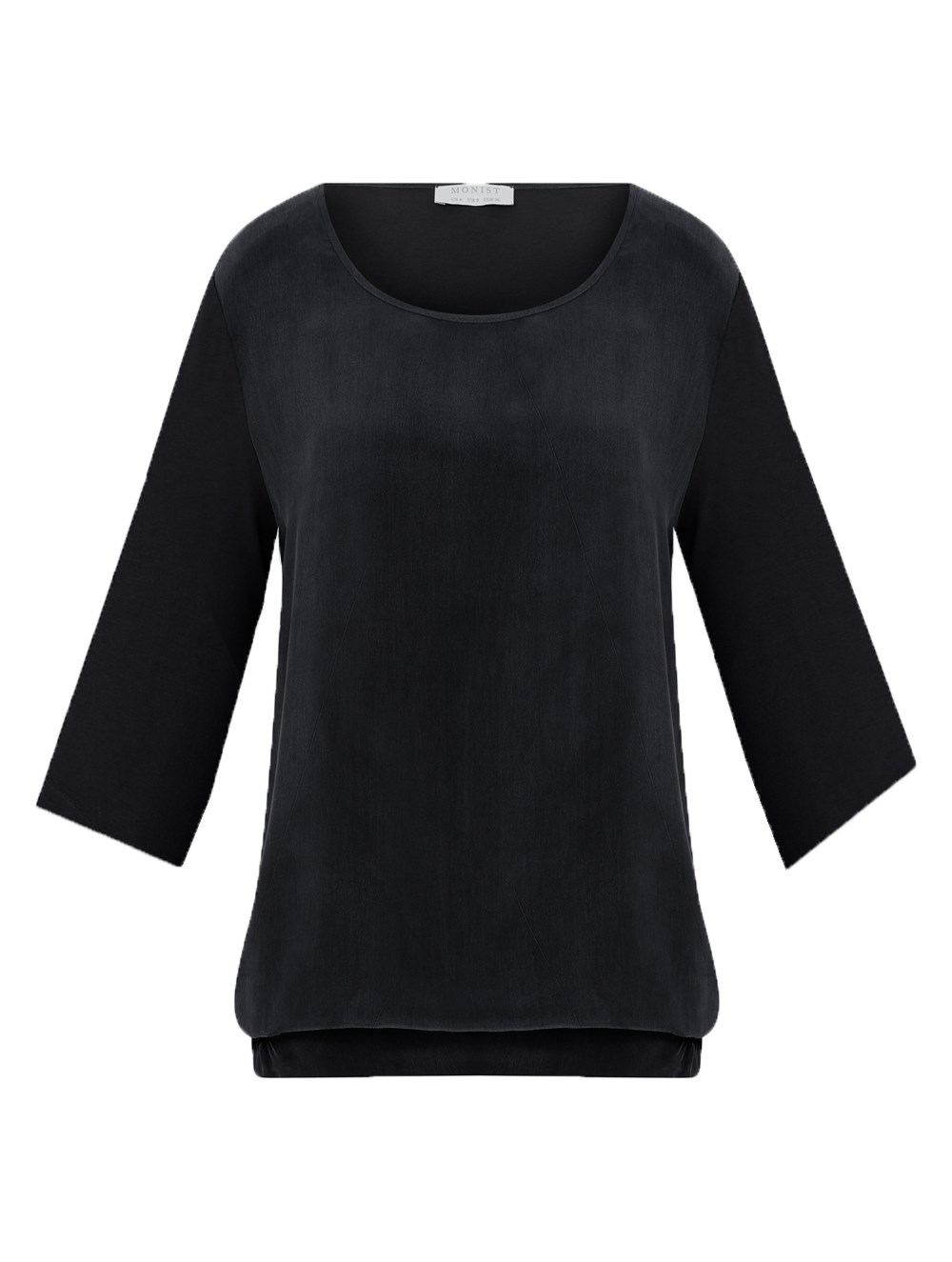 New Generation Circle Neck Blouse in Black Colour