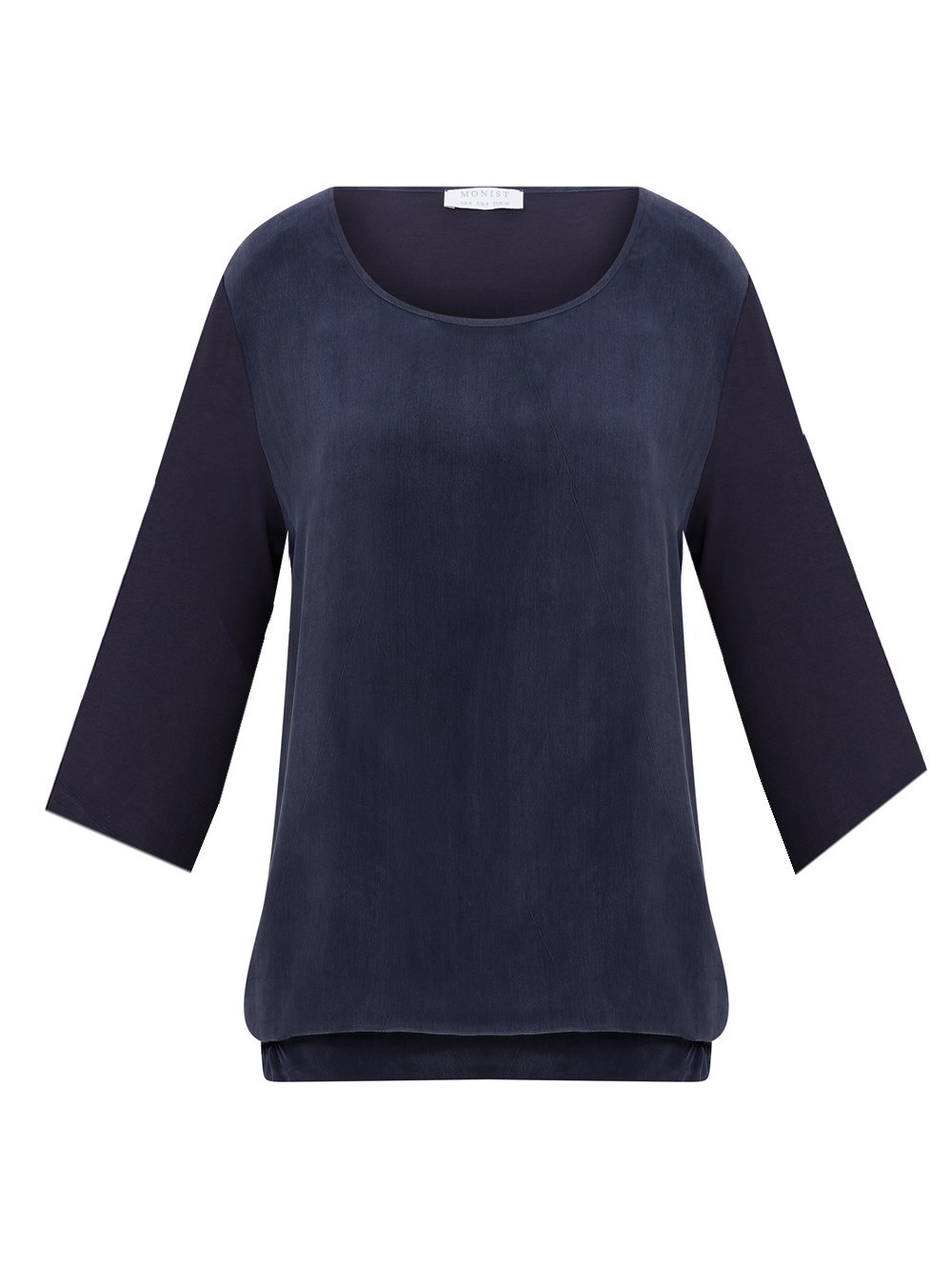 New Generation Circle Neck Blouse in Navy Colour