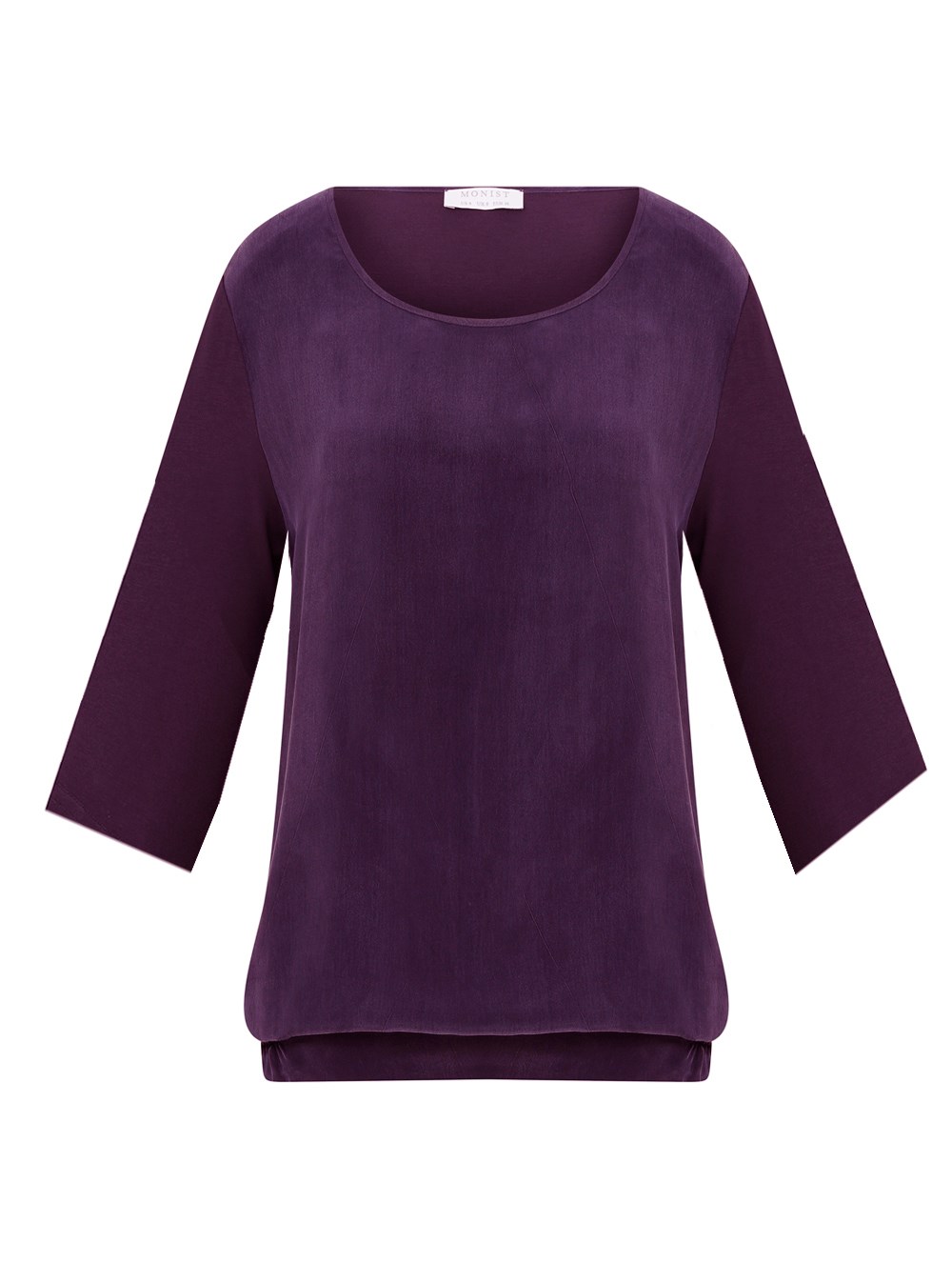 New Generation Circle Neck Blouse in Plum Colour