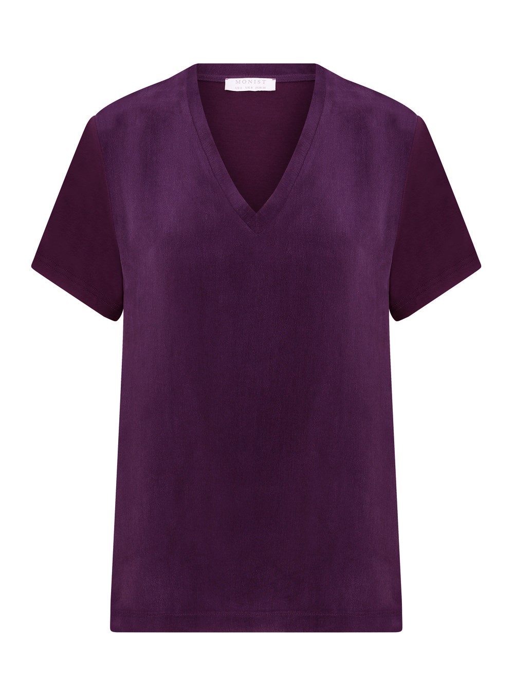 New Generation V Neck T-Shirt Blouse in Plum Colour