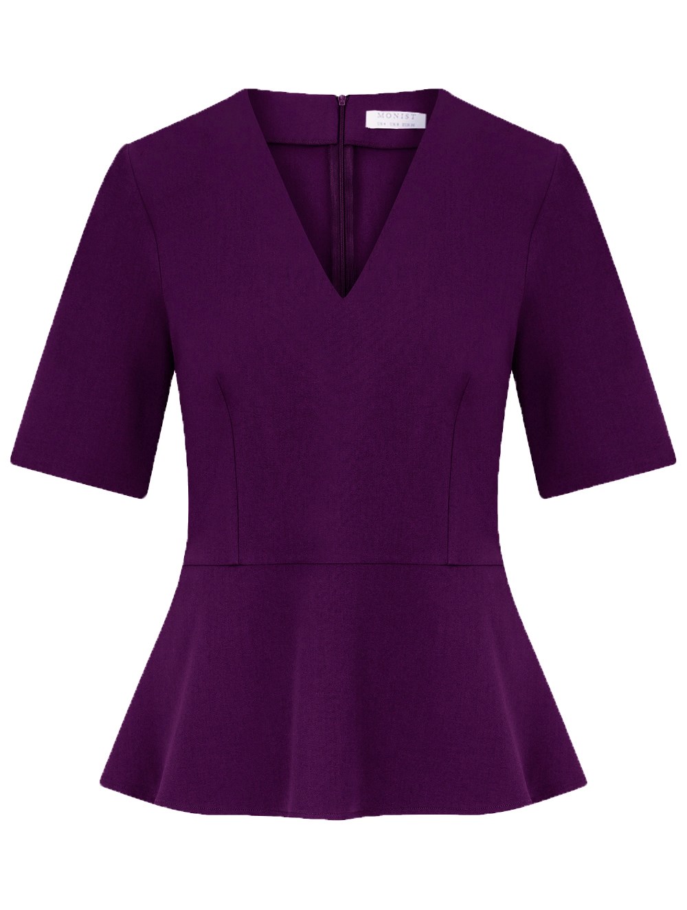 Peplum Crepe Jacket in Cyclamen Colour