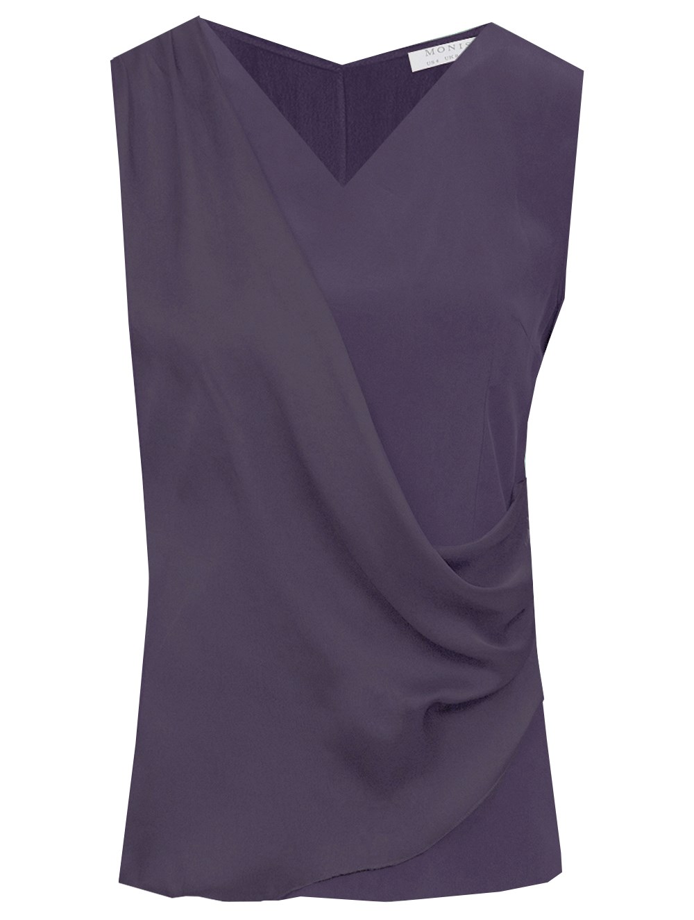 Silk Blouse with Chiffon Front in Lilac Colour RK 50