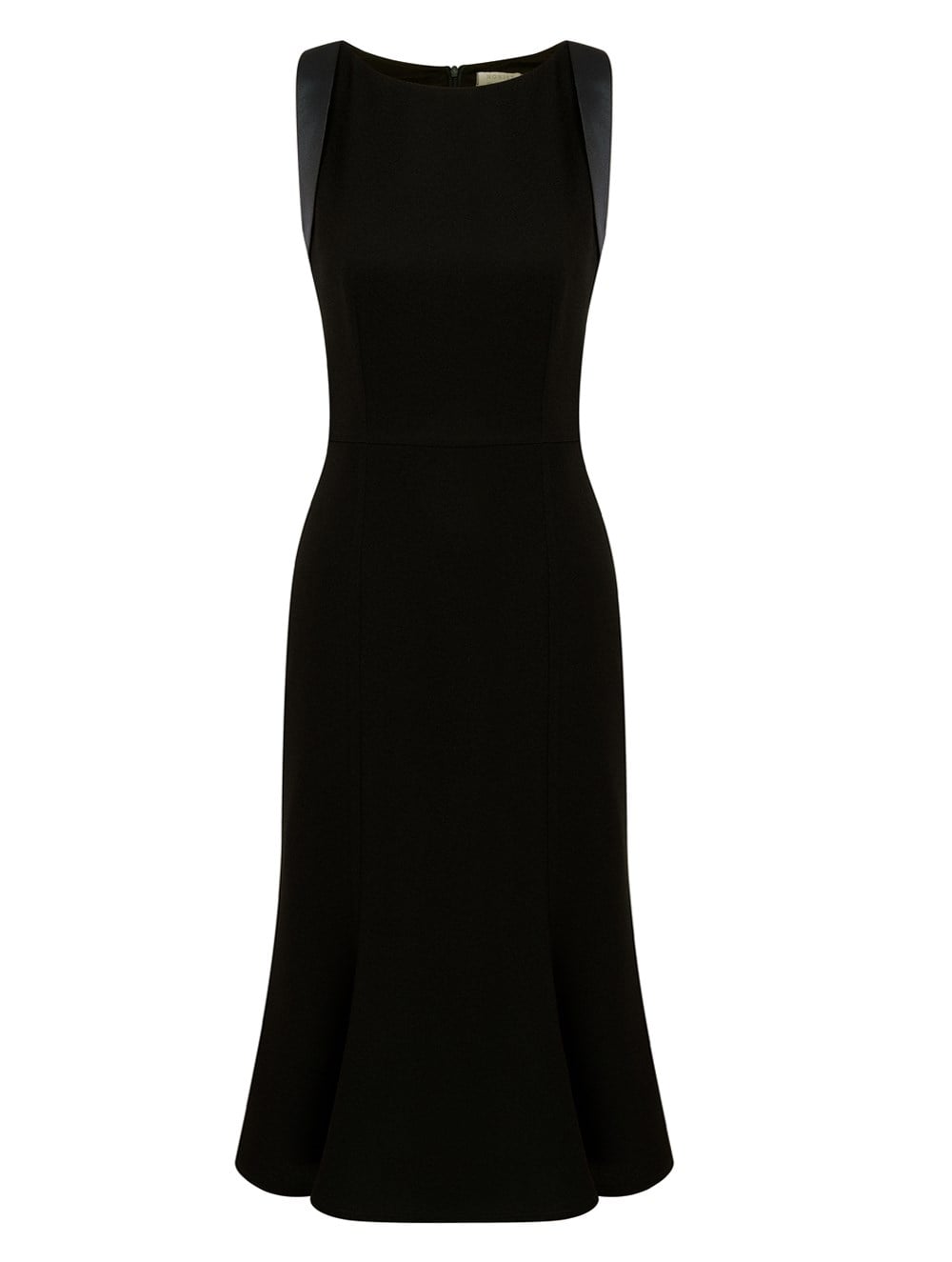 Sleveless Crepe Dress in Black Colour