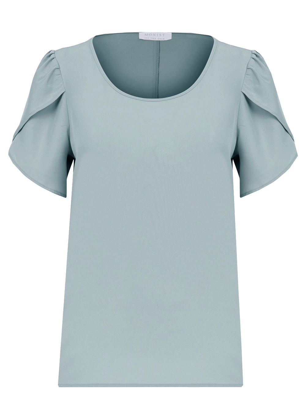 Sliced Sleeve Silk Blouse in Soft Blue Colour RK 32
