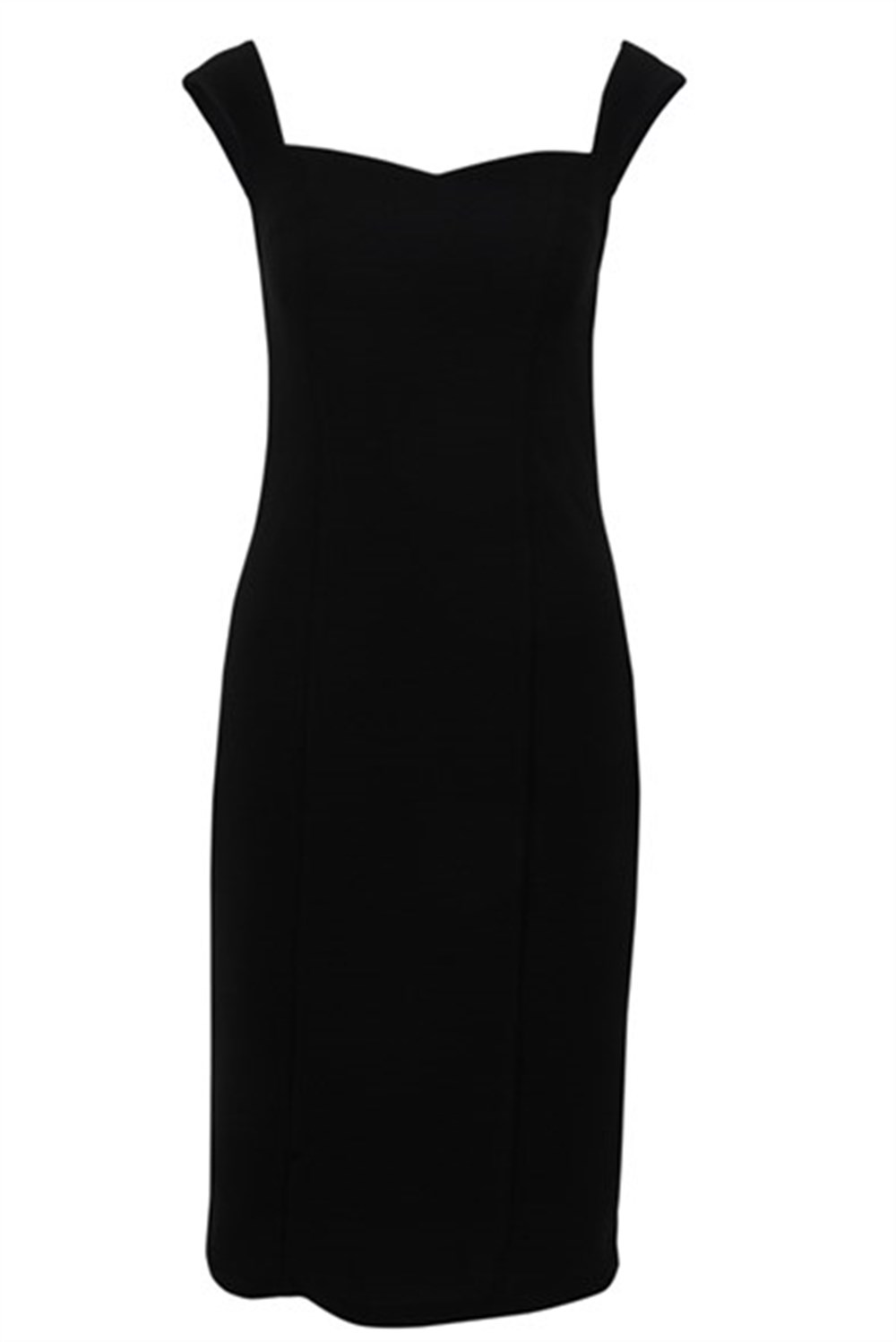 Strap Crepe Dress in Black Colour