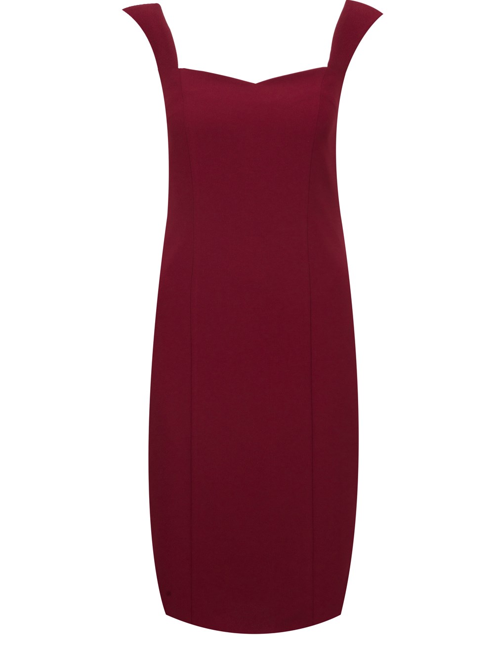 Strap Crepe Dress in Burgundy Colour