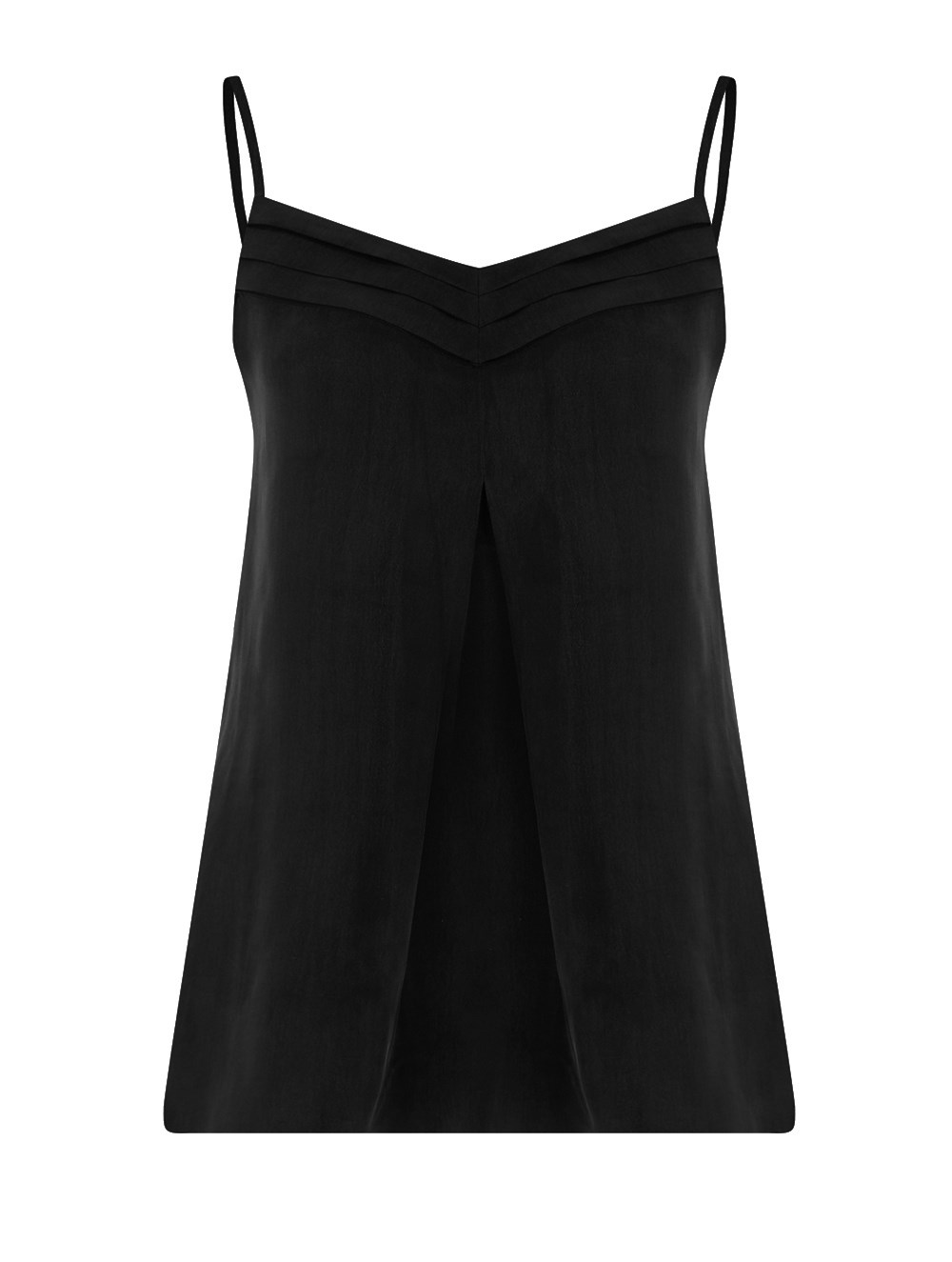Strap Vegan Cupro Camisole in Black Colour
