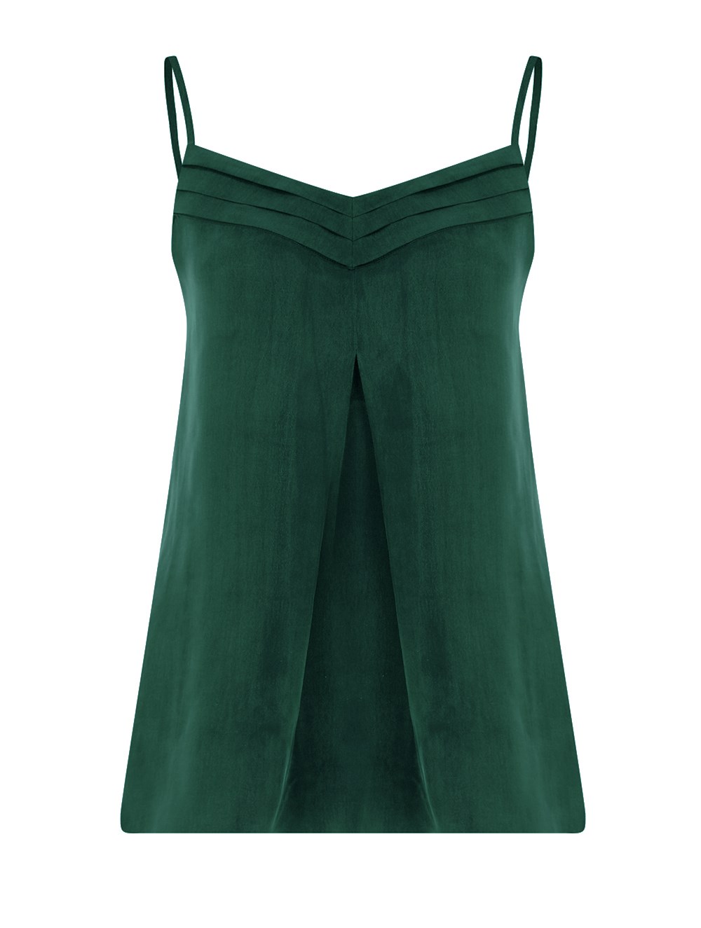 Strap Vegan Cupro Camisole in Green Colour
