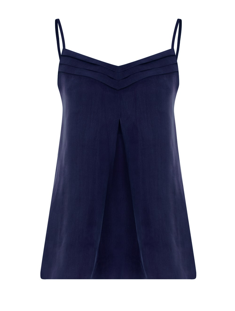 Strap Vegan Cupro Camisole in Navy Colour
