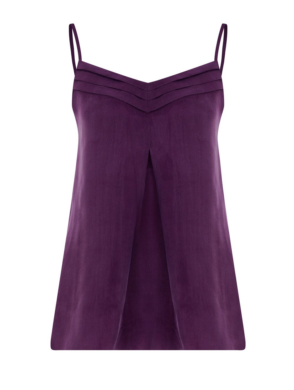 Strap Vegan Cupro Camisole in Plum Colour