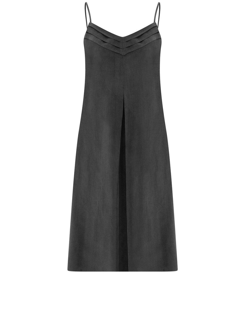 Strap Vegan Cupro Nightdress in Anthracite Colour