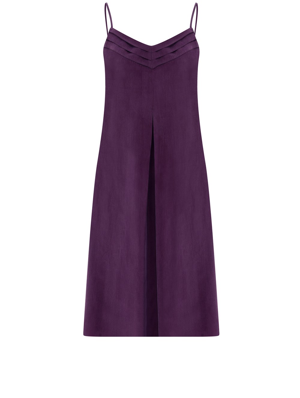 Strap Vegan Cupro Nightdress in Plum Colour