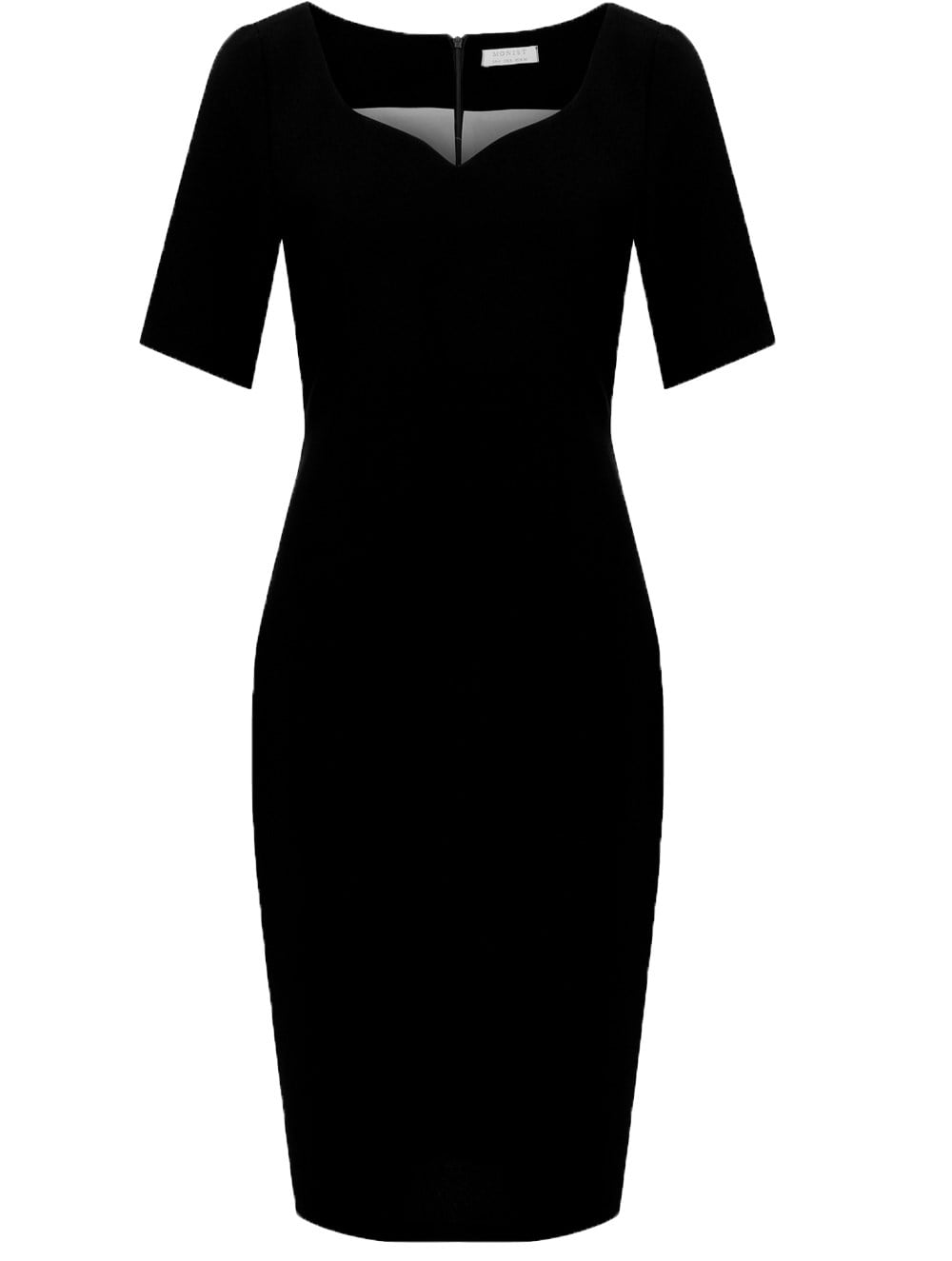 Sweetheart Crepe Dress in Black Colour